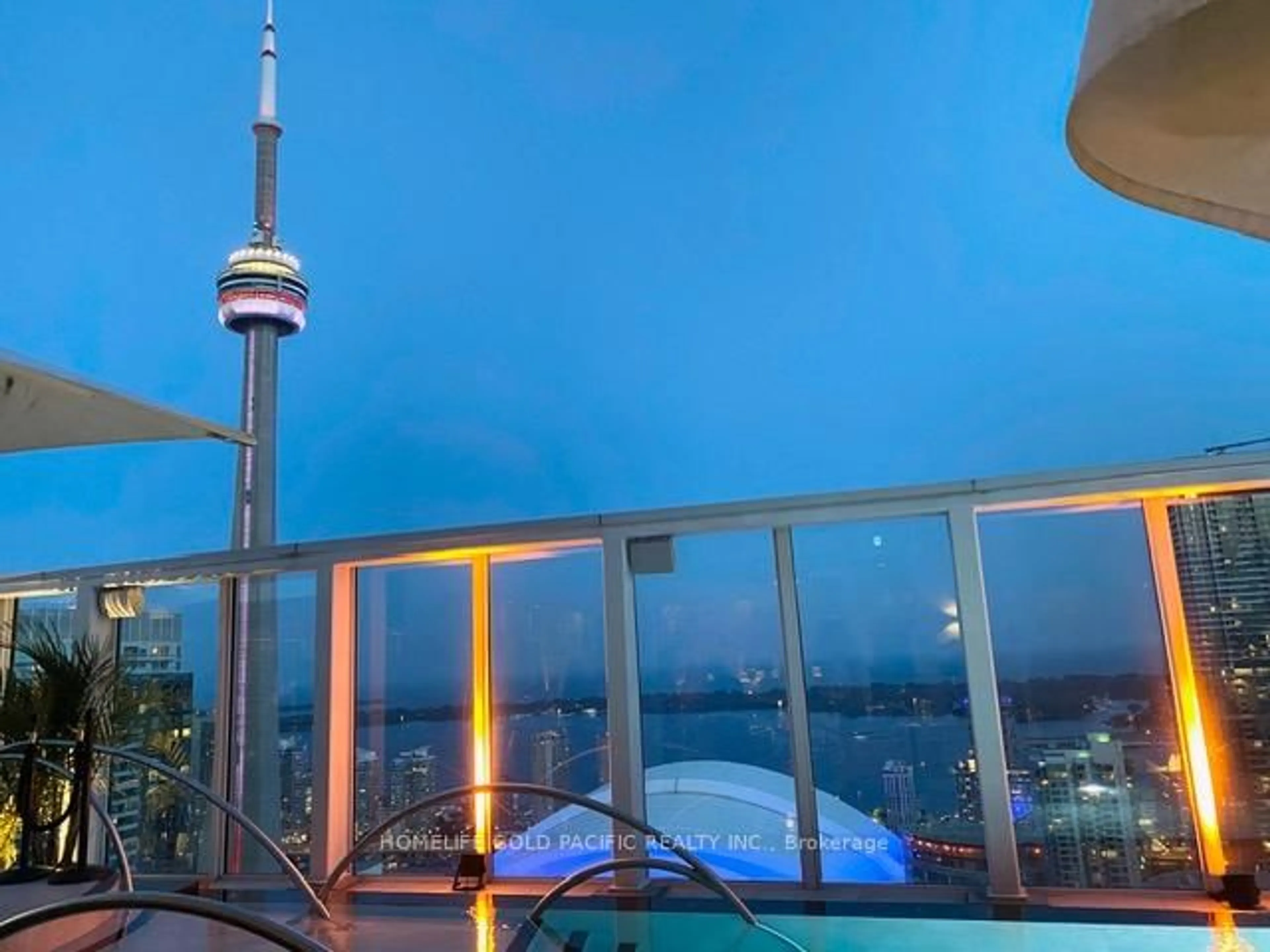 Balcony in the apartment, city buildings view from balcony for 88 Blue Jays Way #1114, Toronto Ontario M5V 2G3
