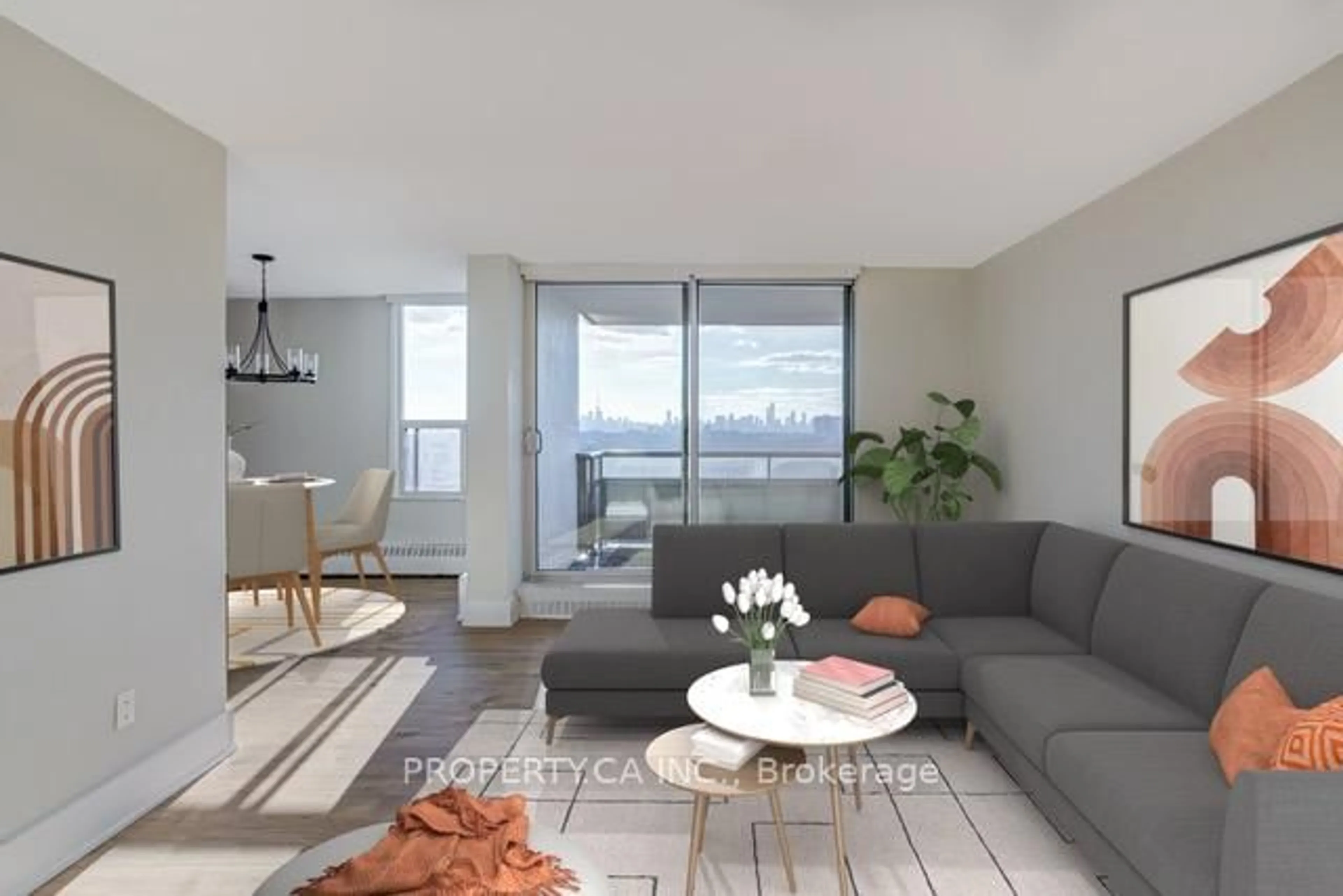 Living room with furniture, unknown for 15 Vicora Linkway Way #1503, Toronto Ontario M3C 1A7