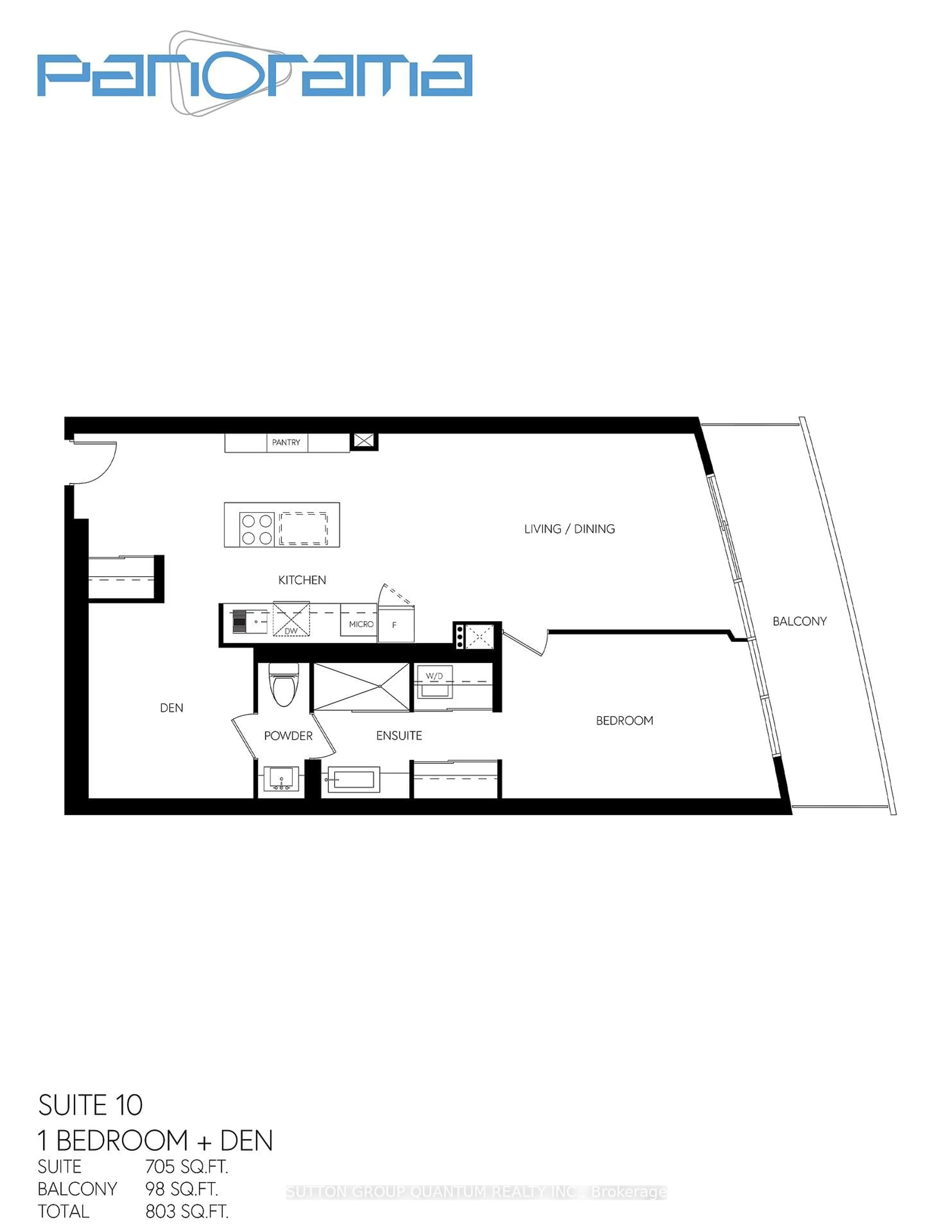 Floor plan for 38 Dan Leckie Way #1810, Toronto Ontario M5V 2V6