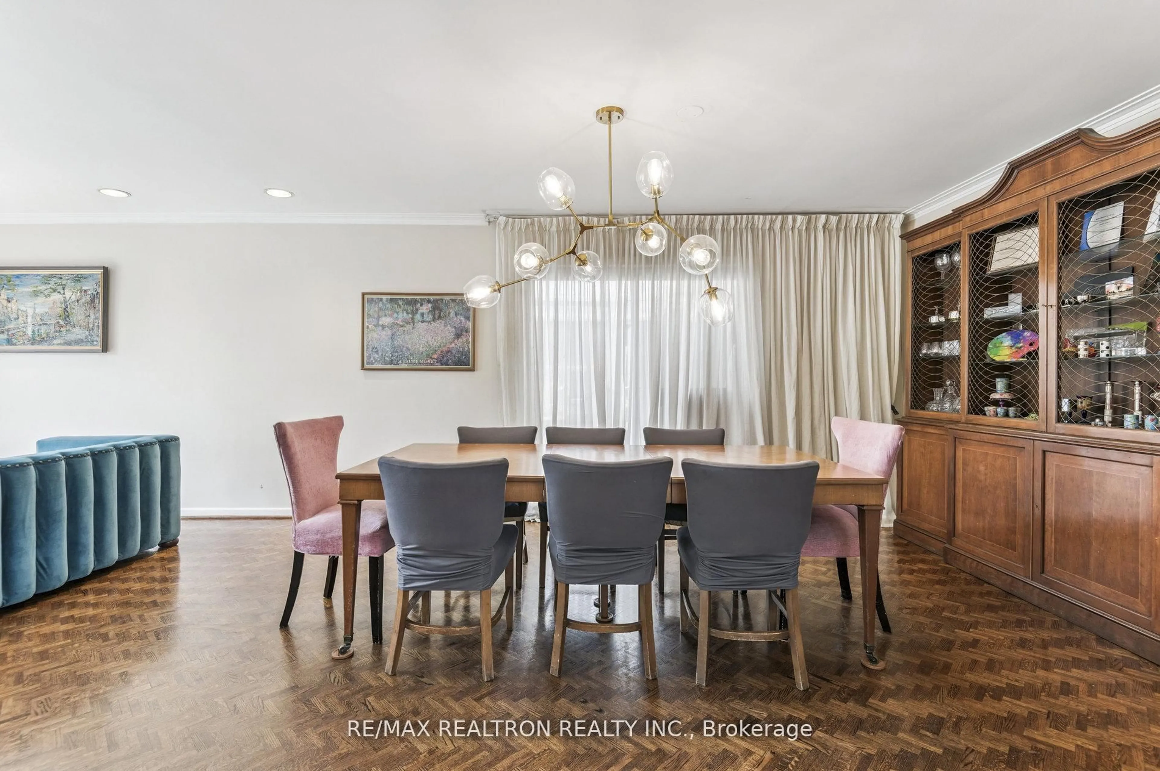 Dining room, wood/laminate floor for 22 Midvale Rd, Toronto Ontario M3H 3H9