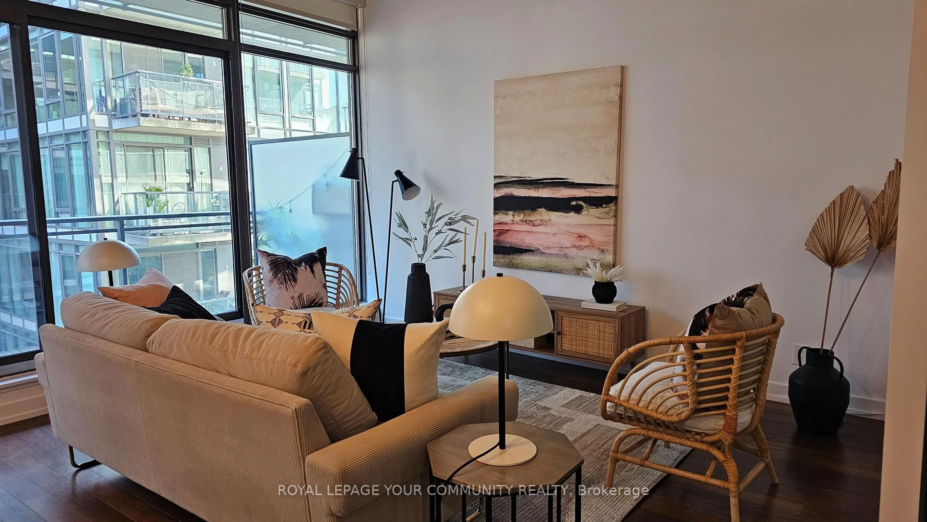 Living room with furniture, unknown for 10 Morrison St #608, Toronto Ontario L5V 2T8