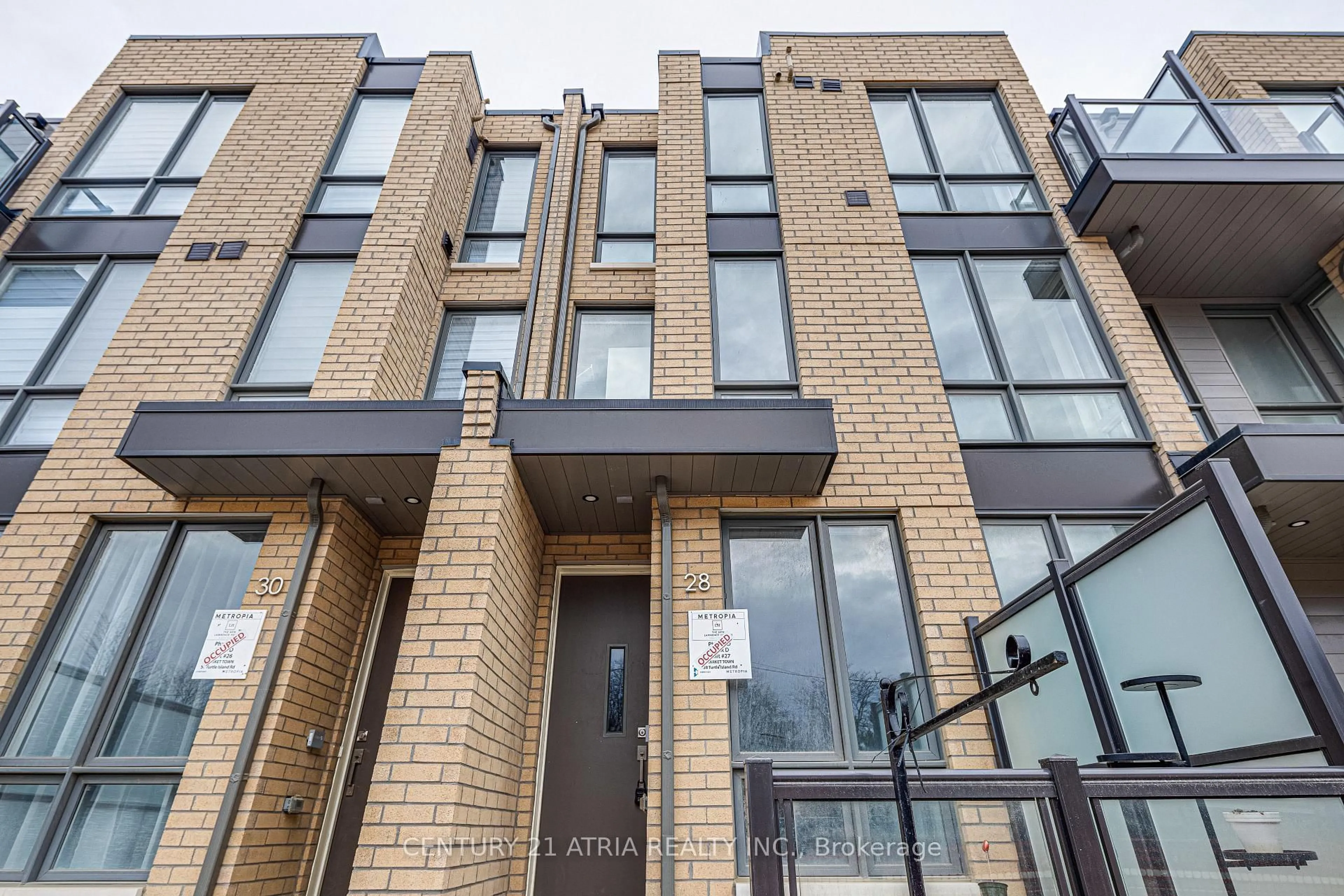 Home with brick exterior material, street for 28 Turtle Island Rd, Toronto Ontario M6A 2M5