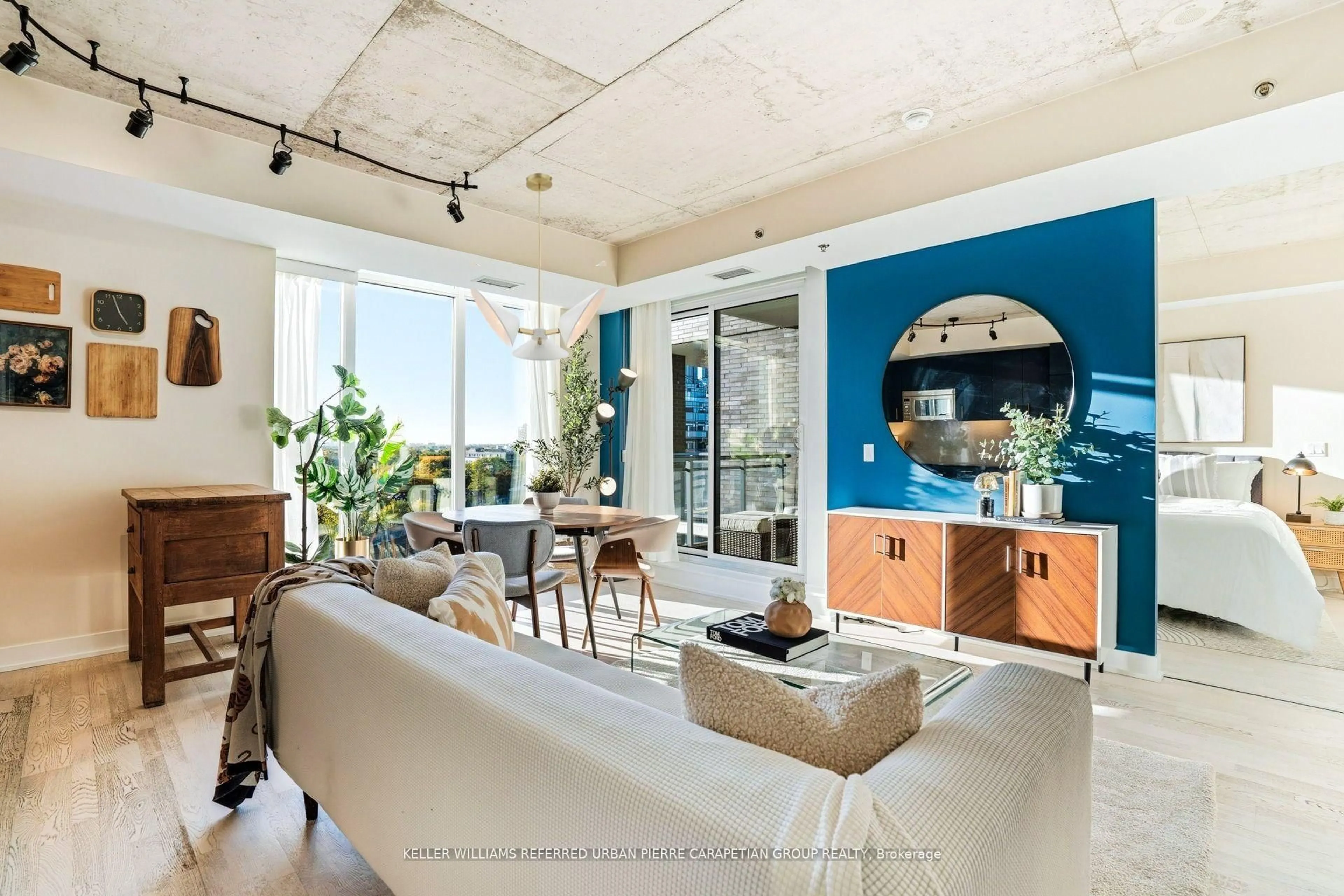 Living room with furniture, unknown for 20 Minowan Miikan Ave #1012, Toronto Ontario M6J 0E5