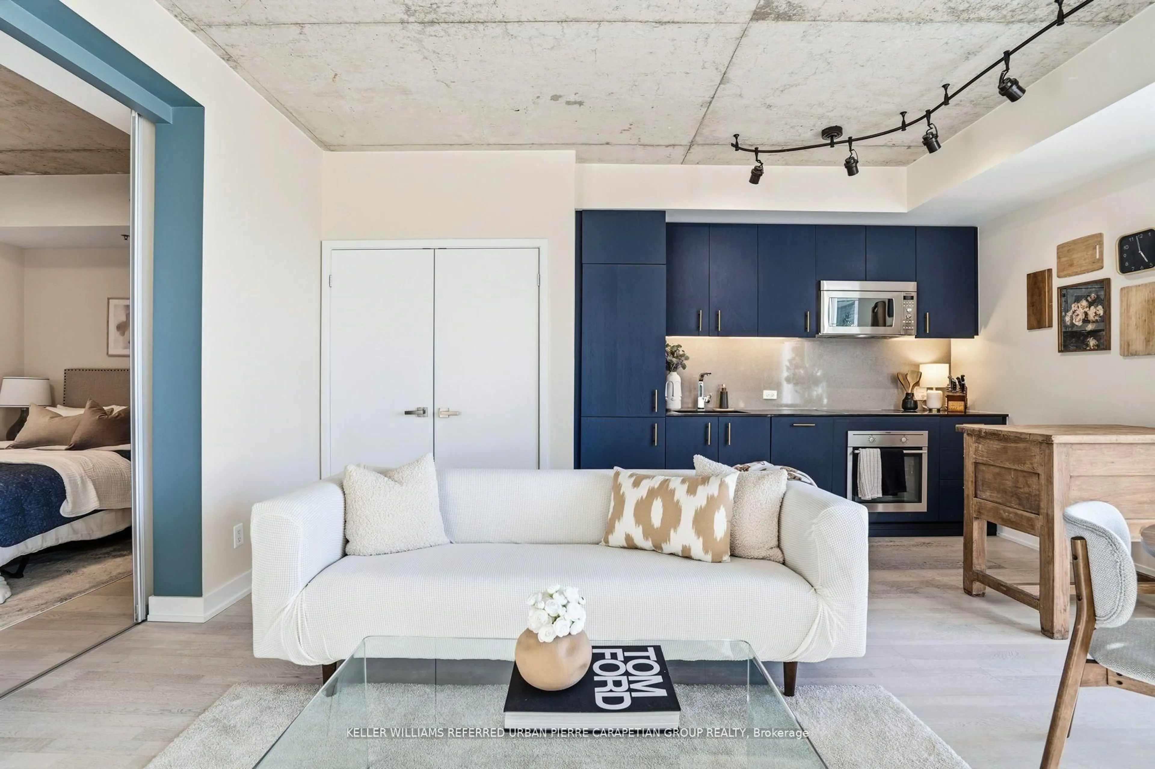 Living room with furniture, unknown for 20 Minowan Miikan Ave #1012, Toronto Ontario M6J 0E5