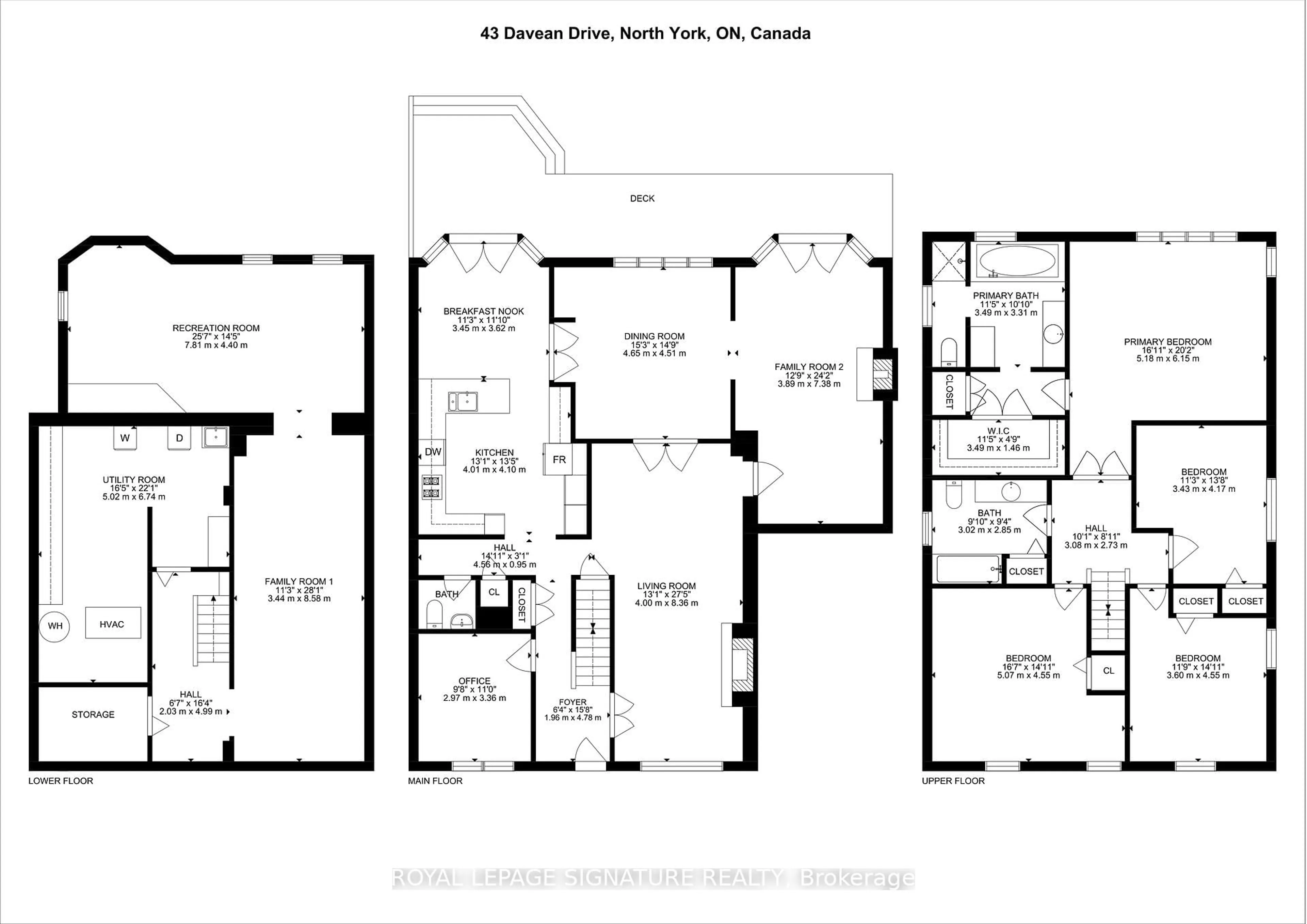 Floor plan for 43 Davean Dr, Toronto Ontario M2L 2R6