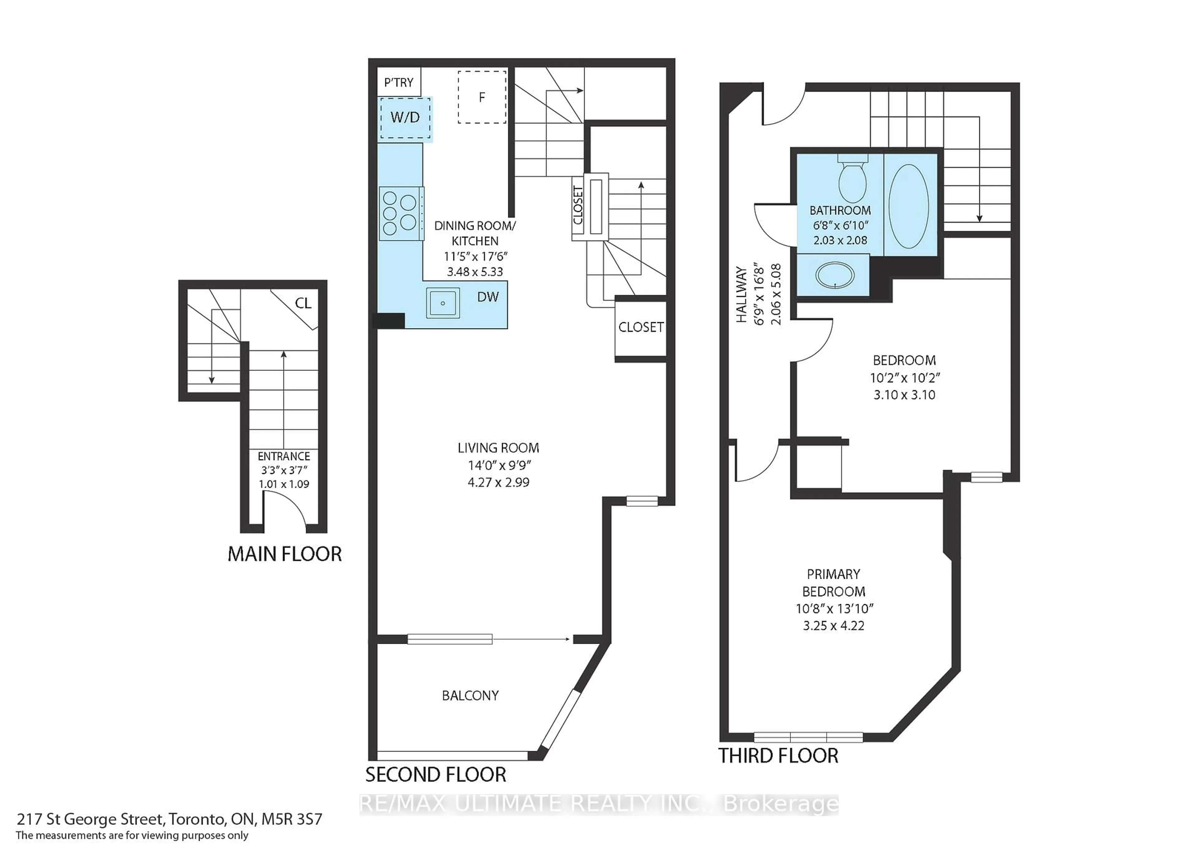 Floor plan for 217 St. George St #31, Toronto Ontario M5R 3S7