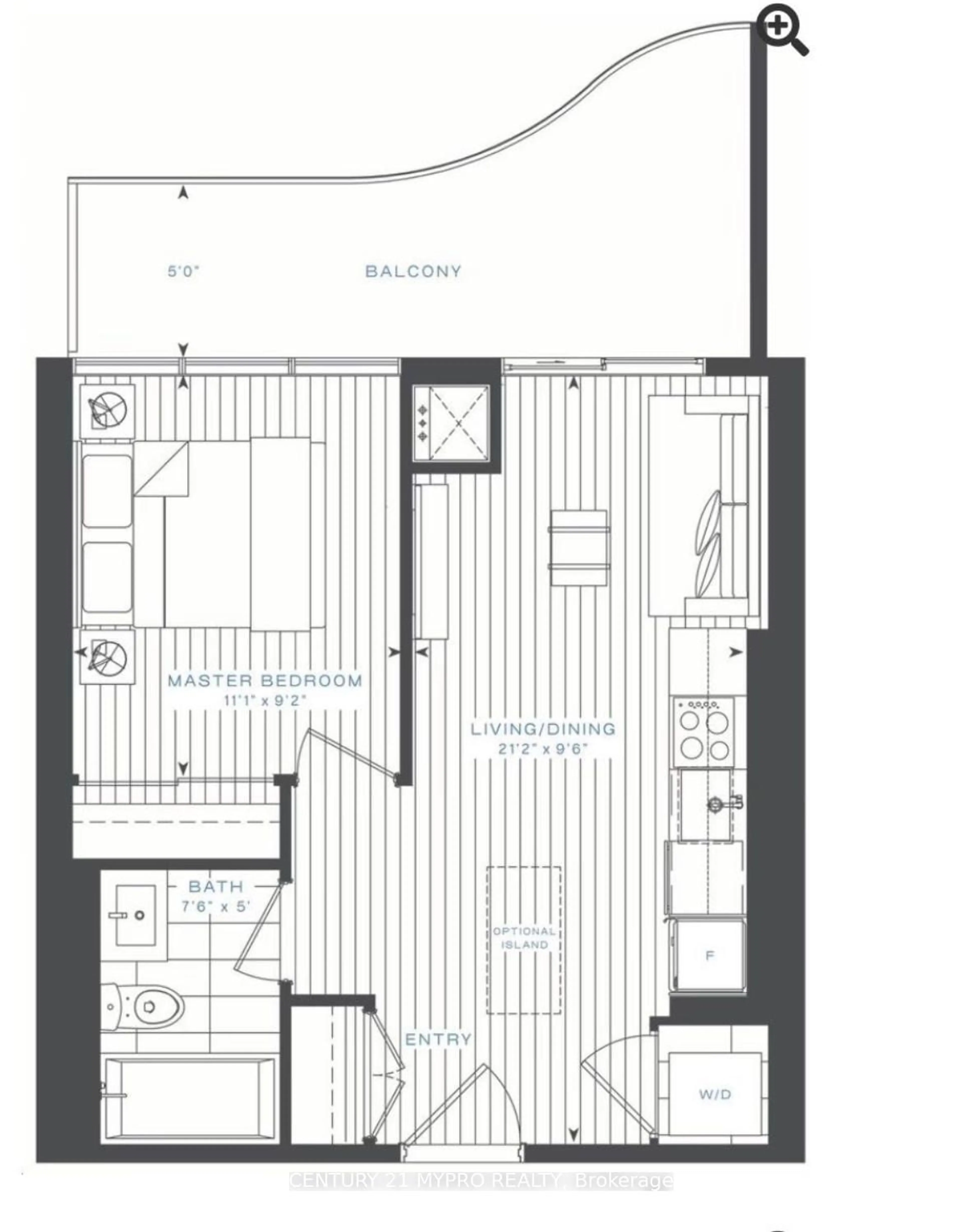 Floor plan for 15 Holmes Ave #1207, Toronto Ontario M2N 0L4