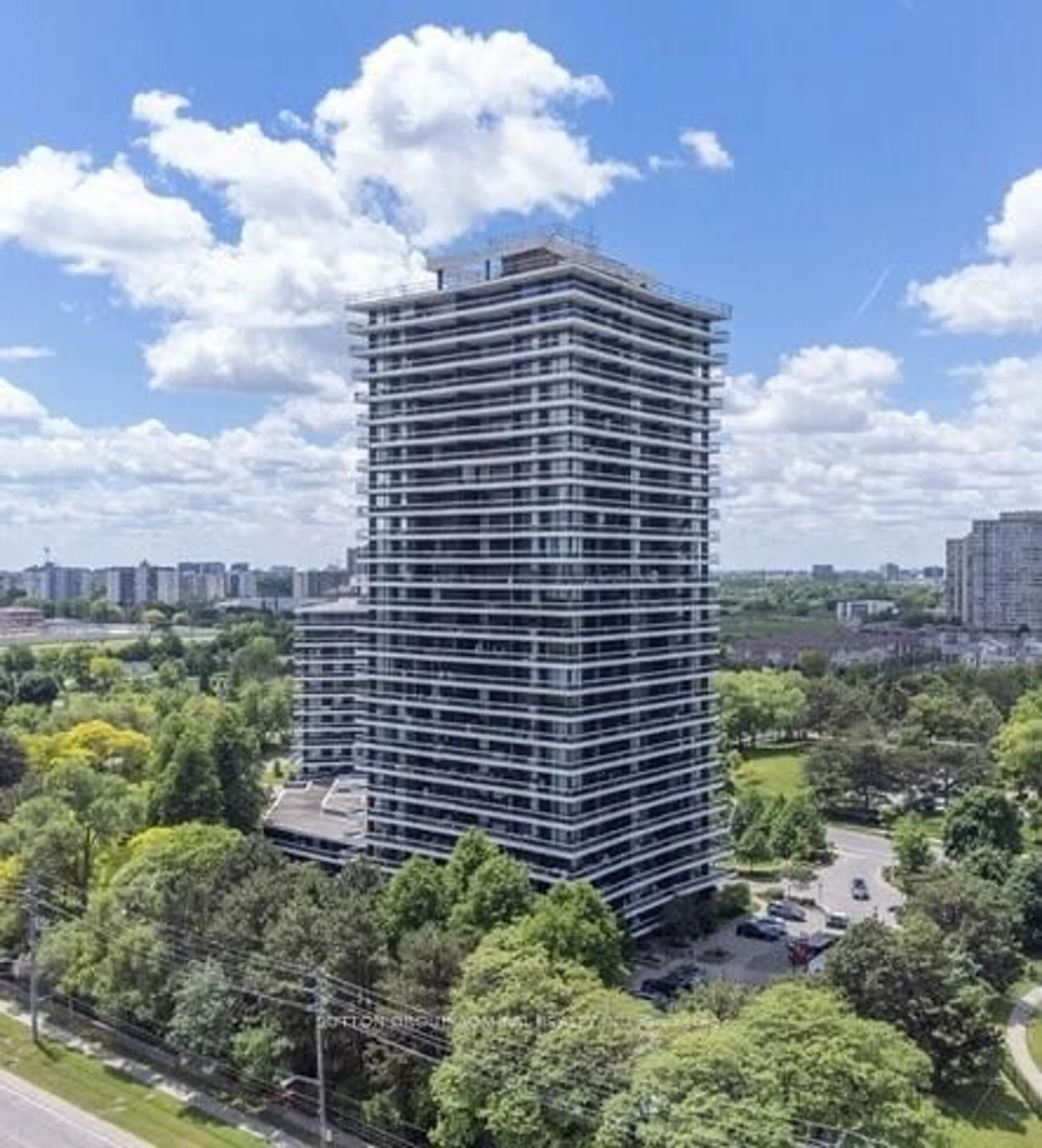 A pic from outside/outdoor area/front of a property/back of a property/a pic from drone, city buildings view from balcony for 135 Antibes Dr #601, Toronto Ontario M2R 2Z1