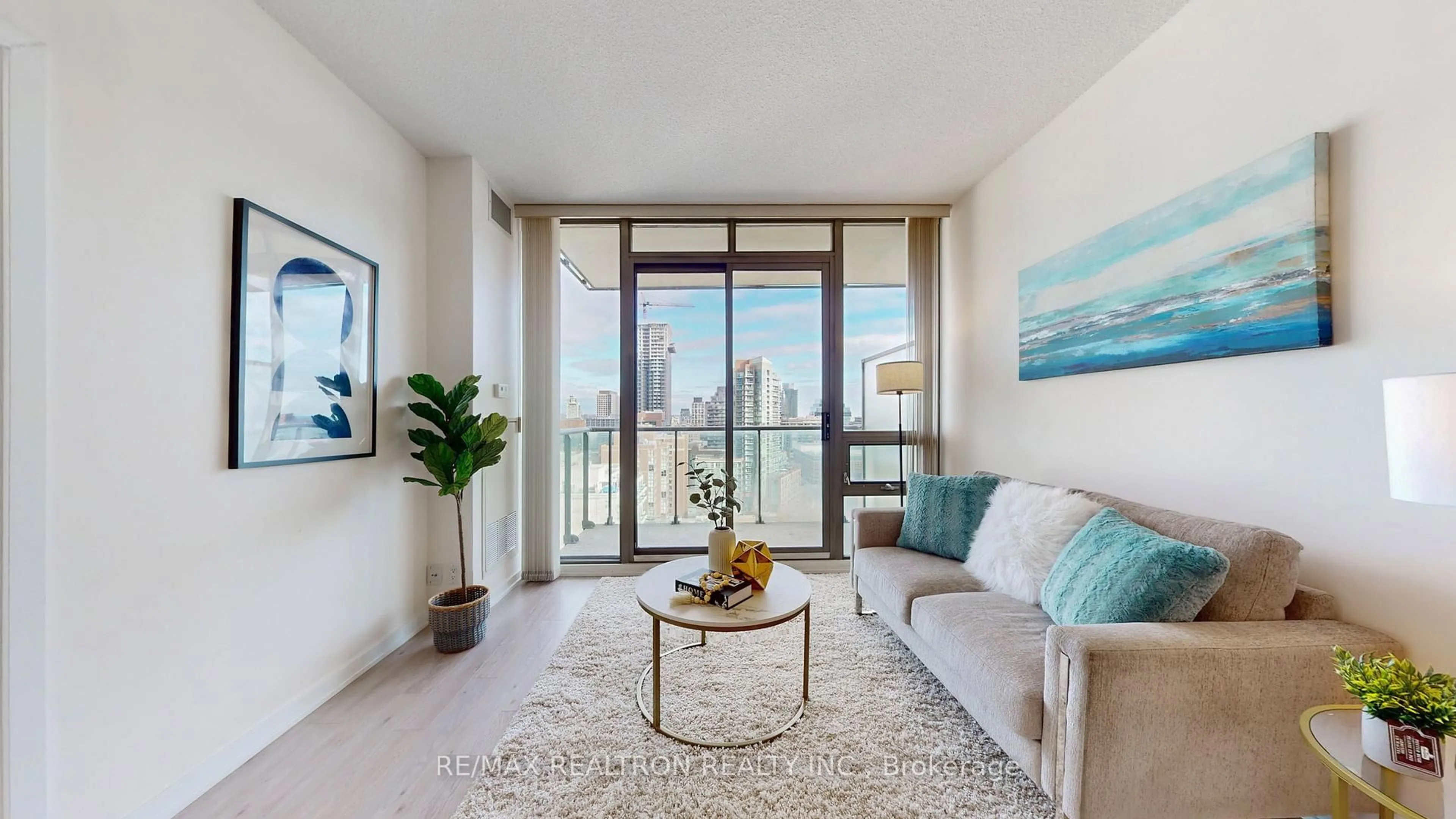 Living room with furniture, unknown for 33 Lombard St #1807, Toronto Ontario M5C 3H8