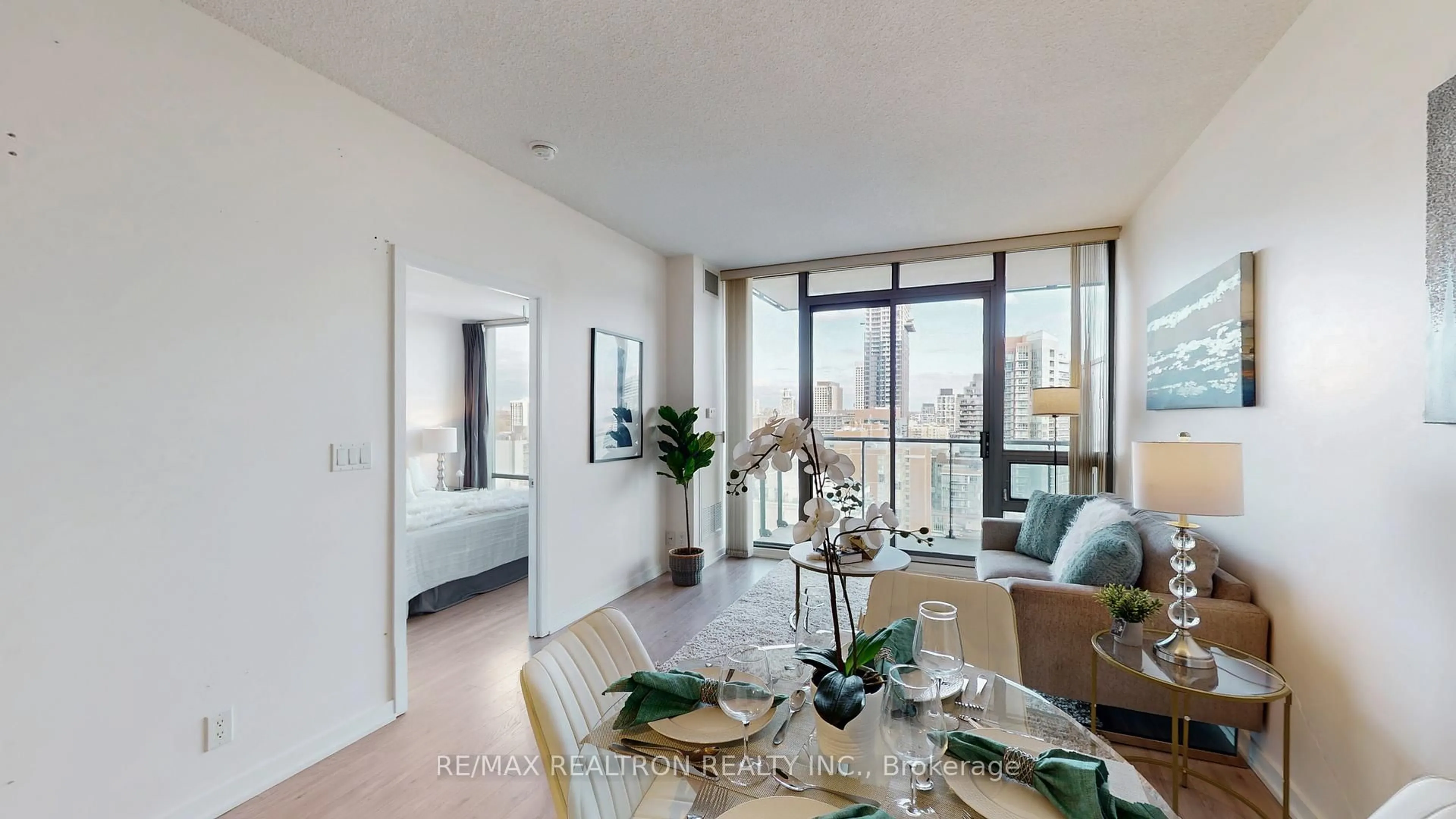 Living room with furniture, unknown for 33 Lombard St #1807, Toronto Ontario M5C 3H8