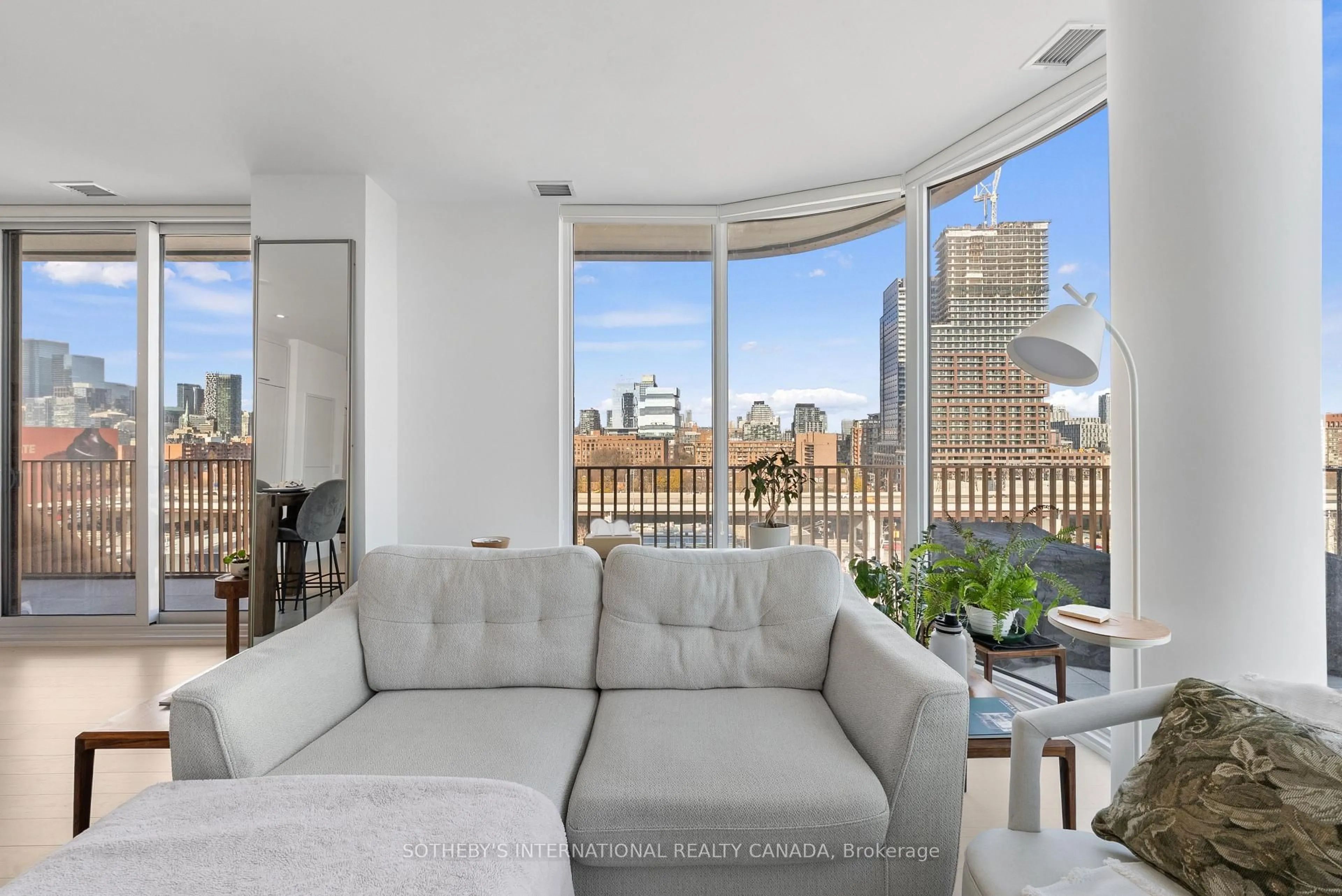 Living room with furniture, unknown for 155 Merchants' Wharf #831, Toronto Ontario M5A 0Y4