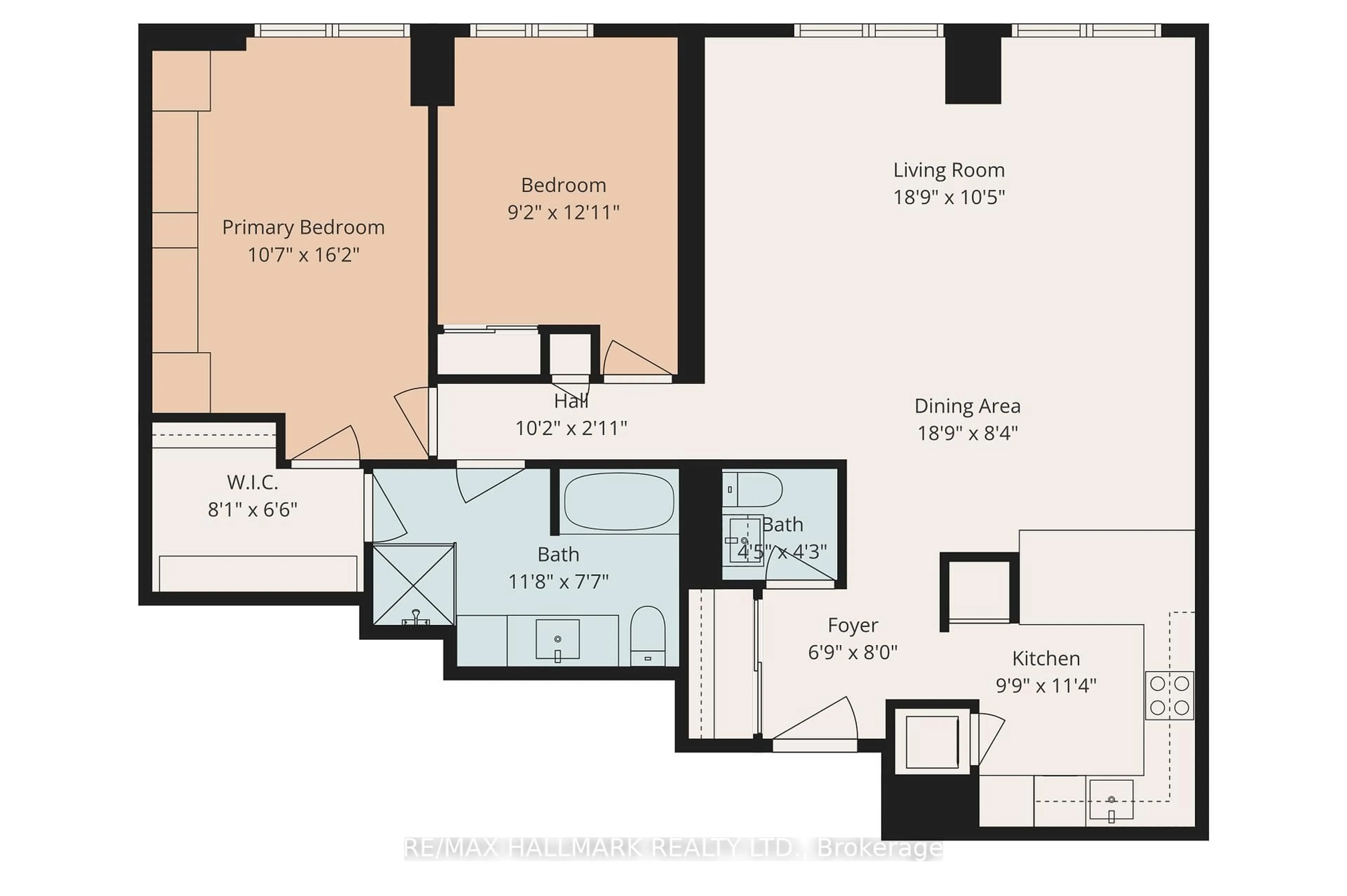 Floor plan for 25 The Esplanade #3205, Toronto Ontario M5E 1W5