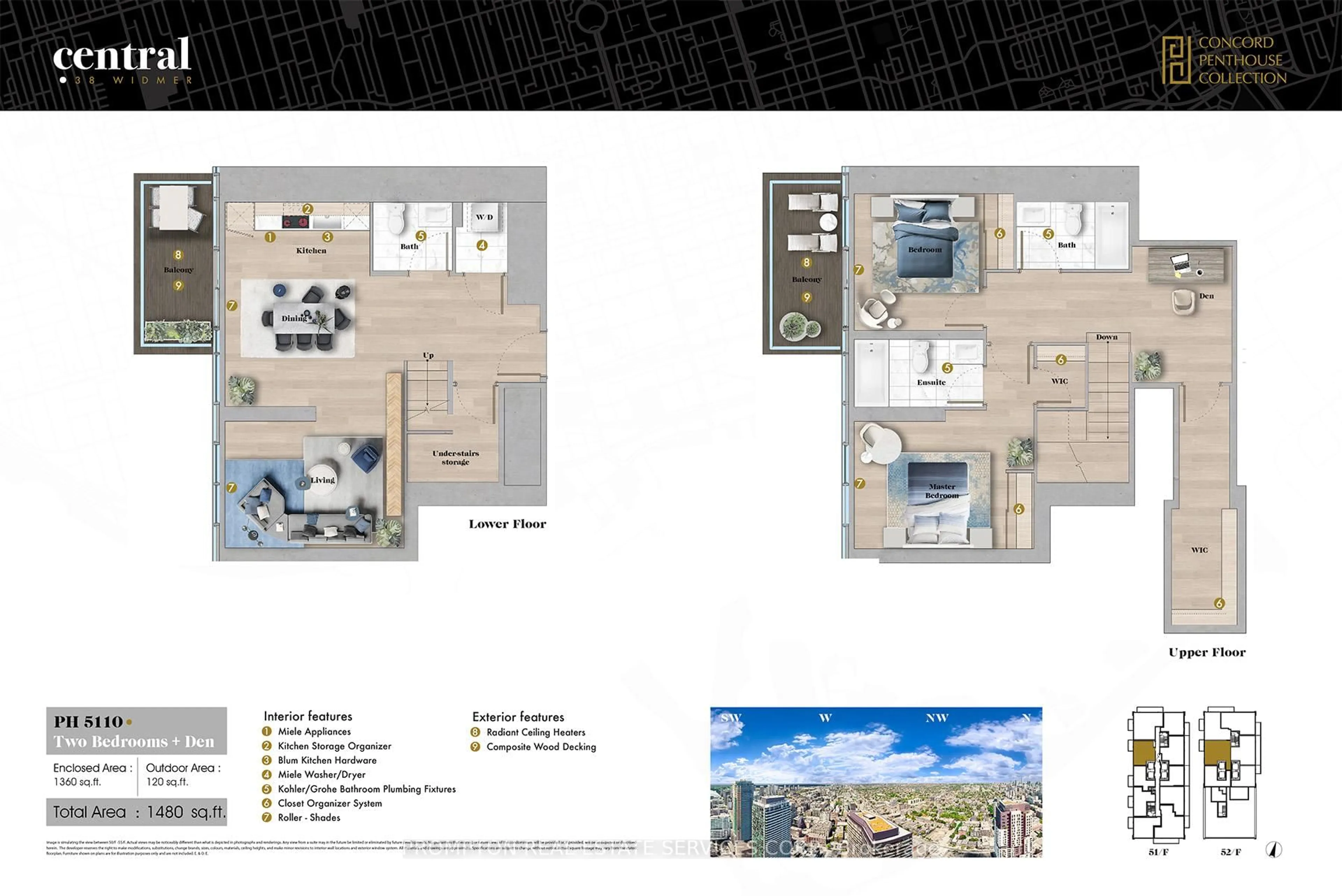 Floor plan for 38 Widmer St #PH 5110, Toronto Ontario M5V 2E9