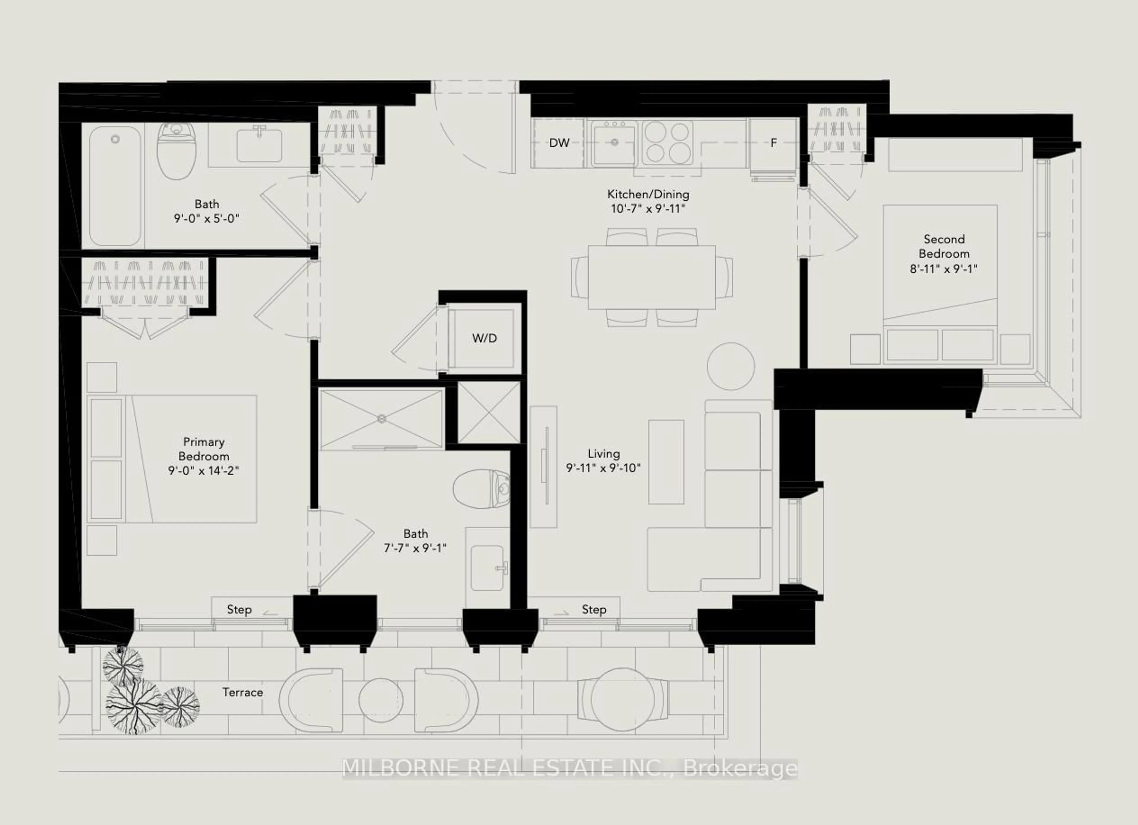 Floor plan for 110 Avenue Rd #507, Toronto Ontario M5R 2H4
