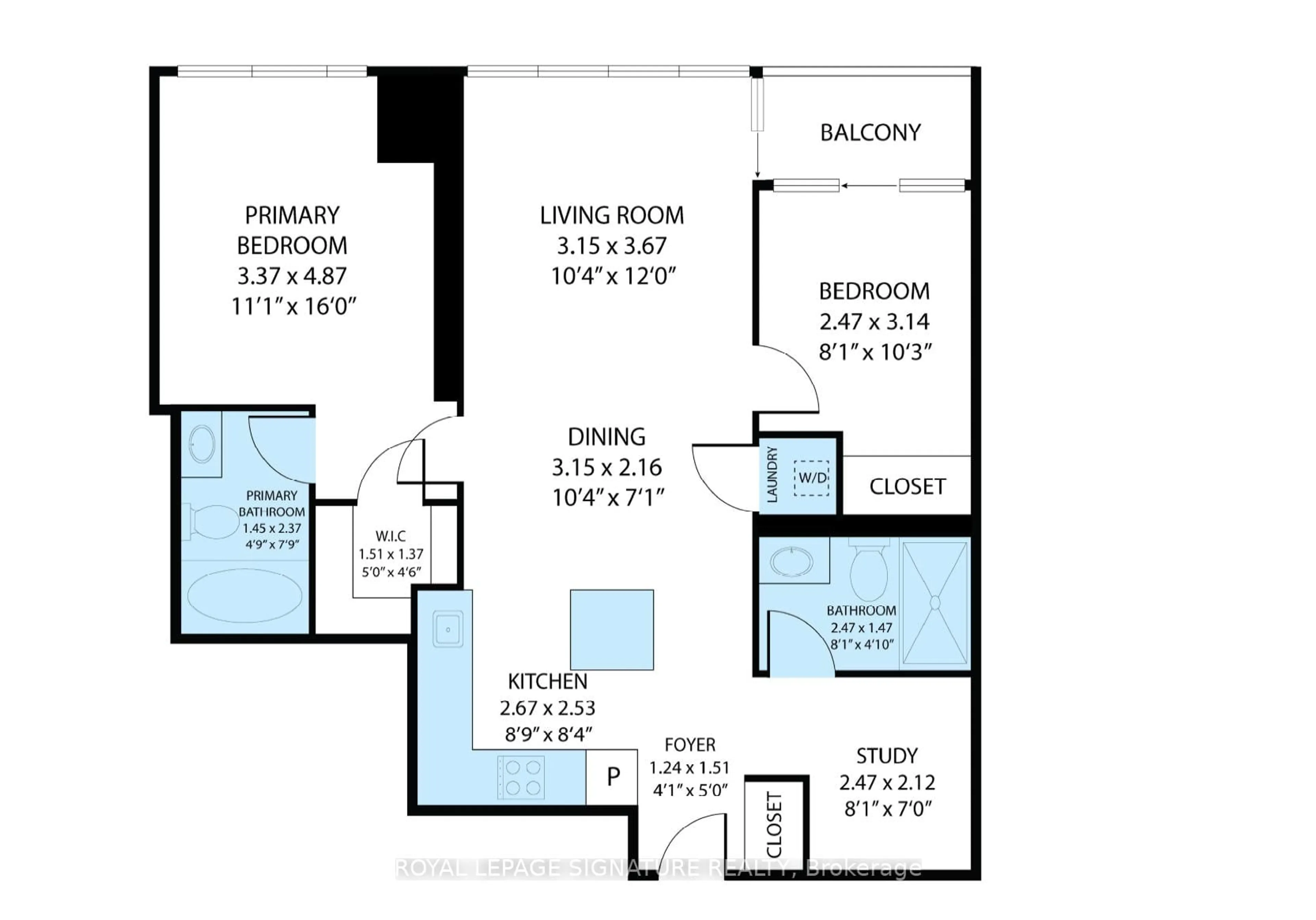 Floor plan for 9 Bogert Ave #3906, Toronto Ontario M2N 5M6