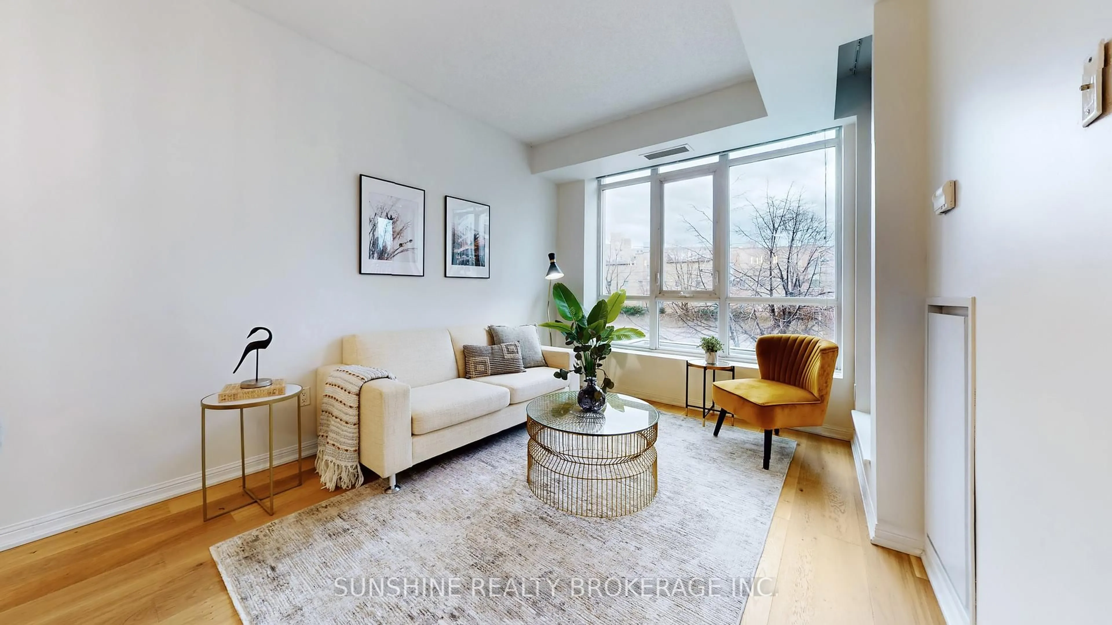 Living room with furniture, unknown for 21 Grand Magazine St #215, Toronto Ontario M5V 1B5