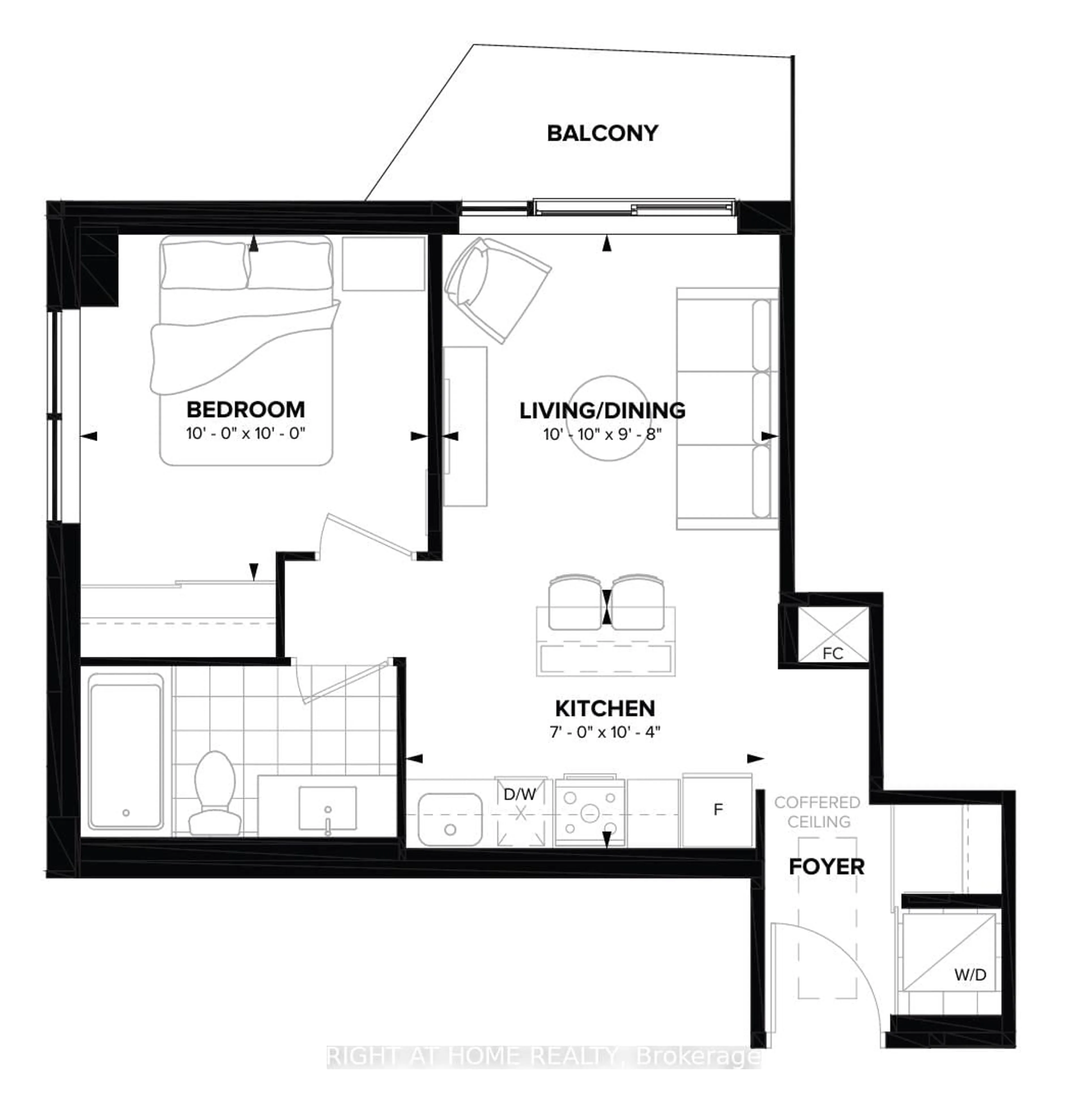 Floor plan for 15 Ellerslie Ave #1405, Toronto Ontario M2N 0L7