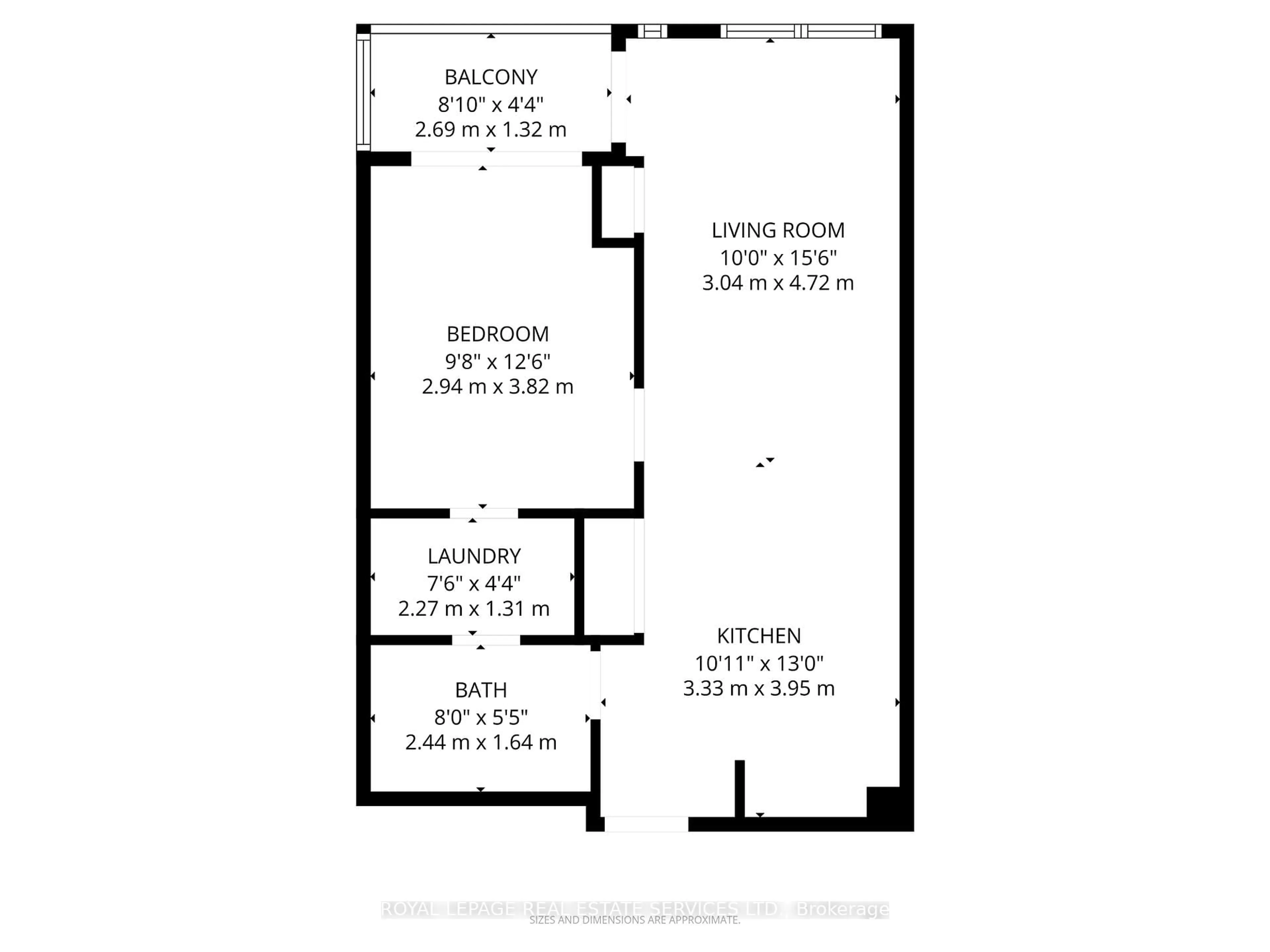 Floor plan for 555 Wilson Ave #E406, Toronto Ontario M3H 0C5
