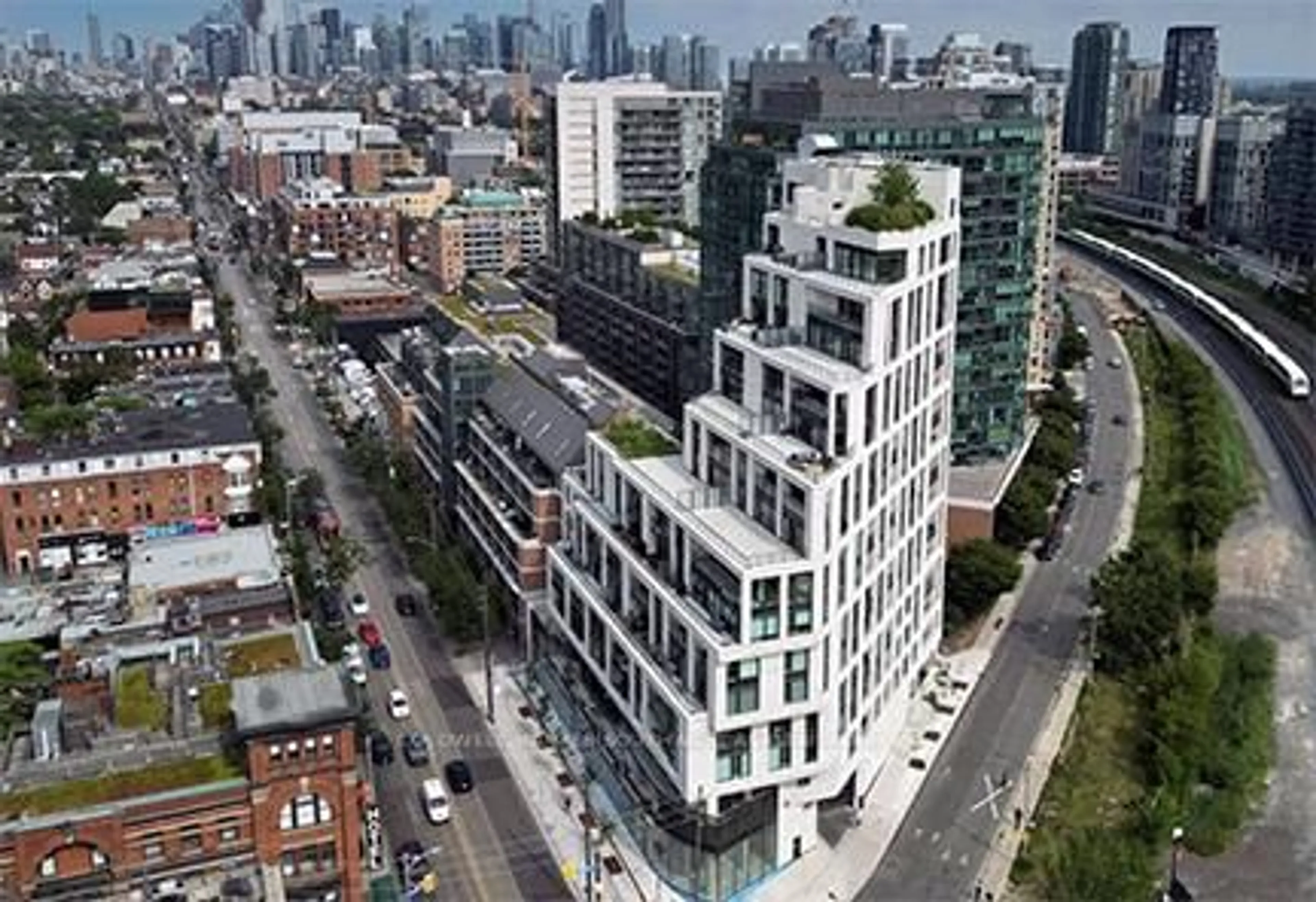 A pic from outside/outdoor area/front of a property/back of a property/a pic from drone, city buildings view from balcony for 200 Sudbury St #8, Toronto Ontario M6J 0N1