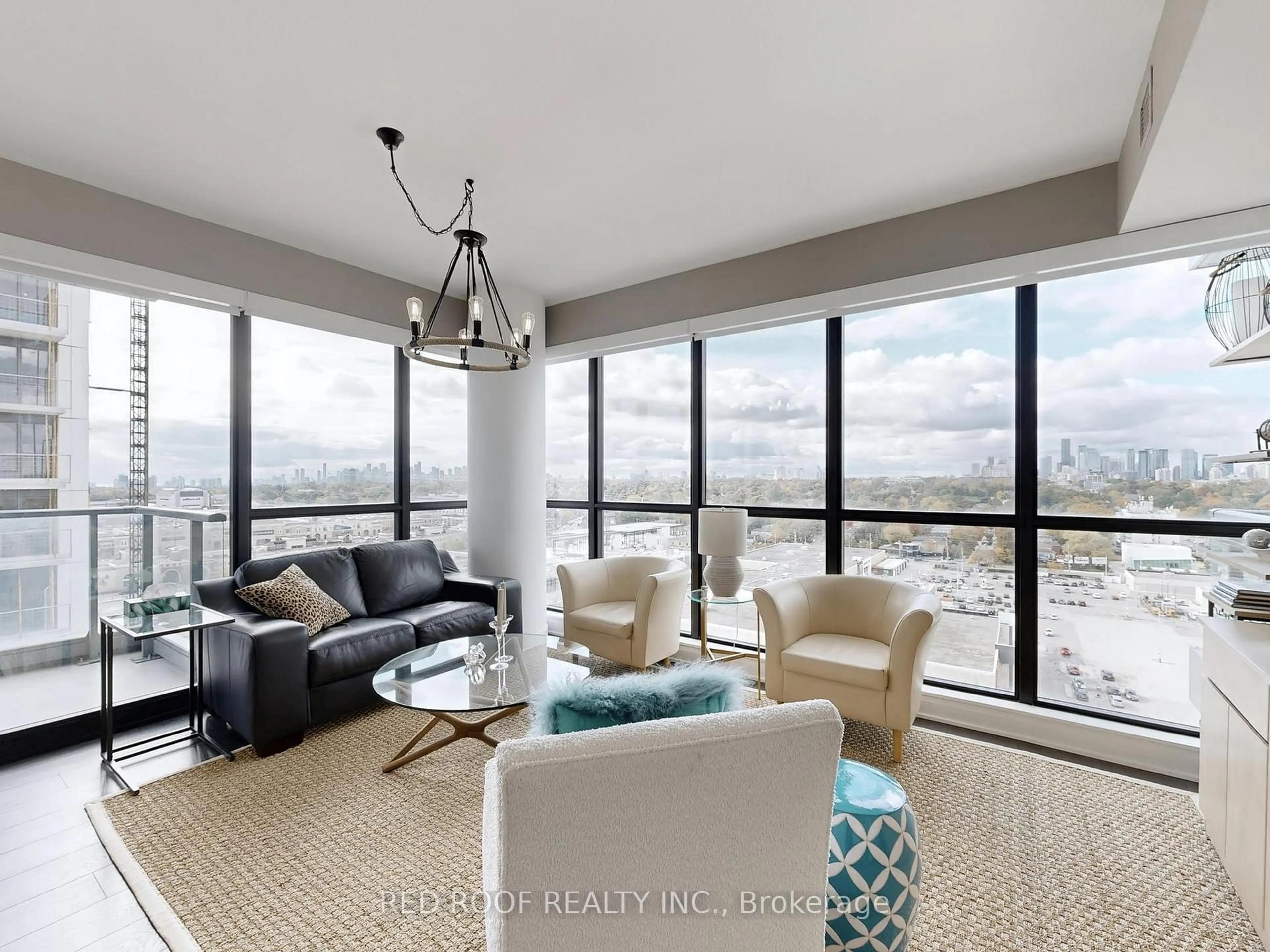 Living room with furniture, unknown for 33 Frederick Todd Way #1401, Toronto Ontario M4G 0C9