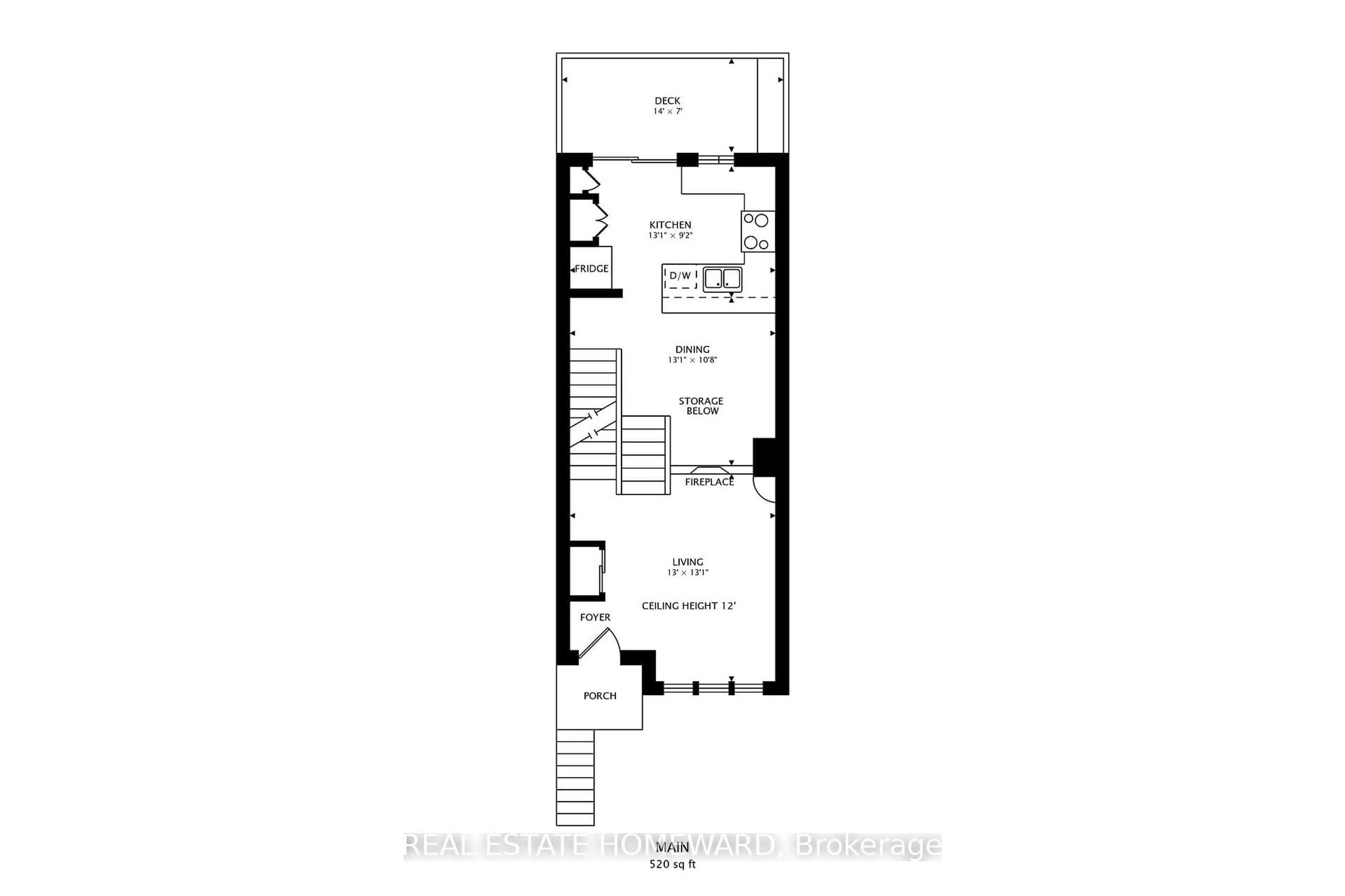 Floor plan for 257 Milan St, Toronto Ontario M5A 4C3