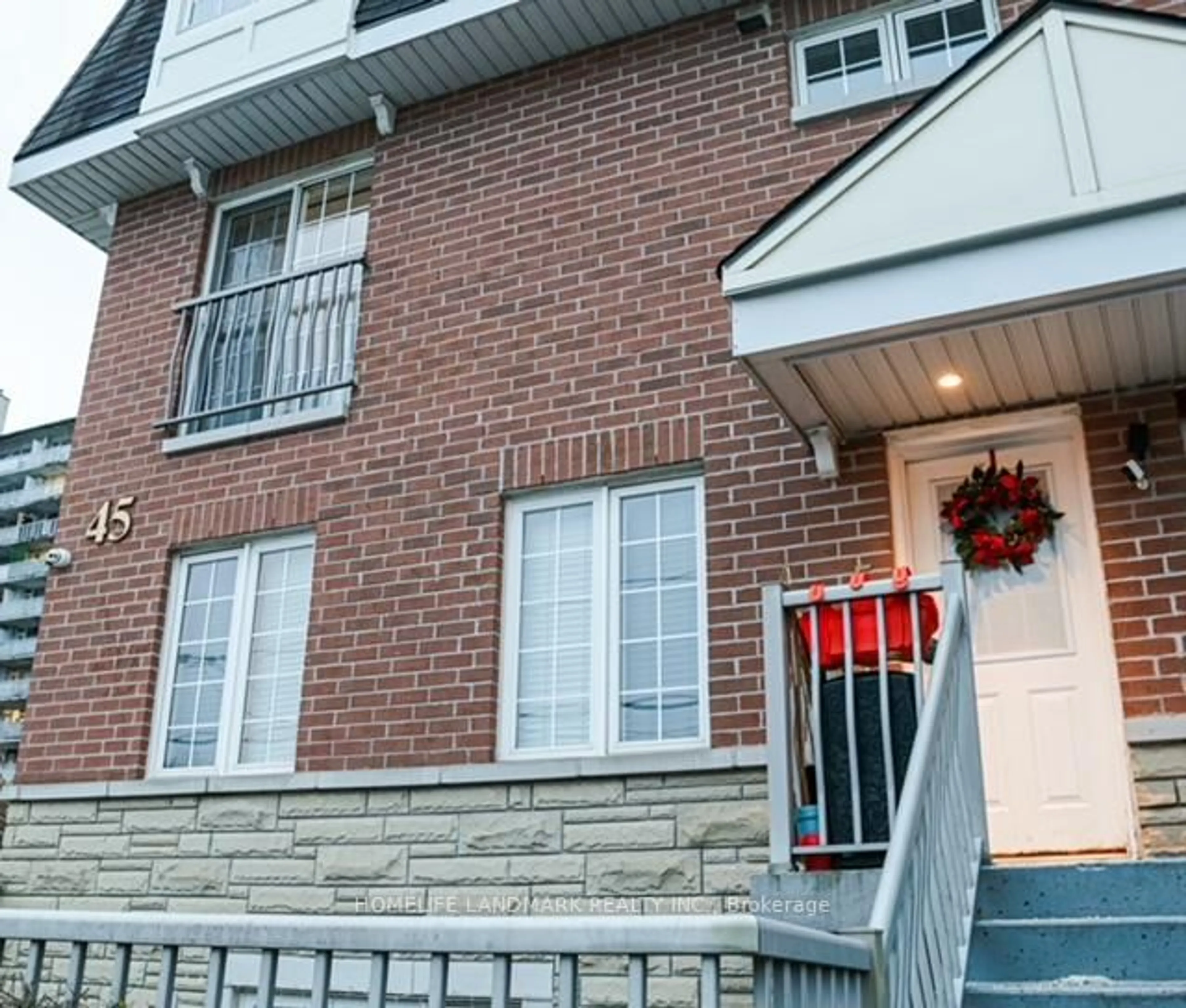 Home with brick exterior material, street for 45 Cedarcroft Blvd #5, Toronto Ontario M2R 3Y2
