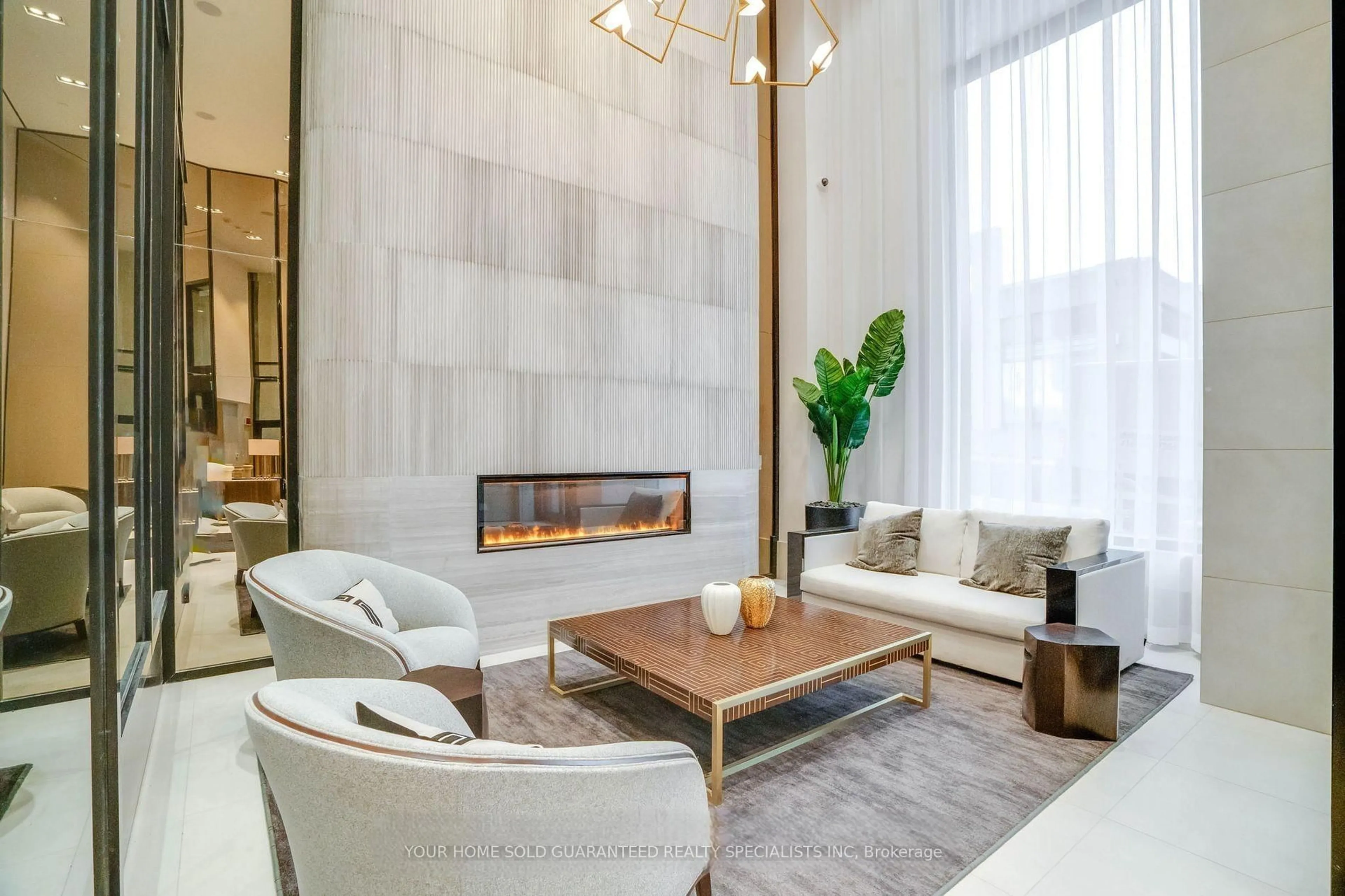 Living room with furniture, ceramic/tile floor for 2020 Bathurst St #331, Toronto Ontario M5P 0A6