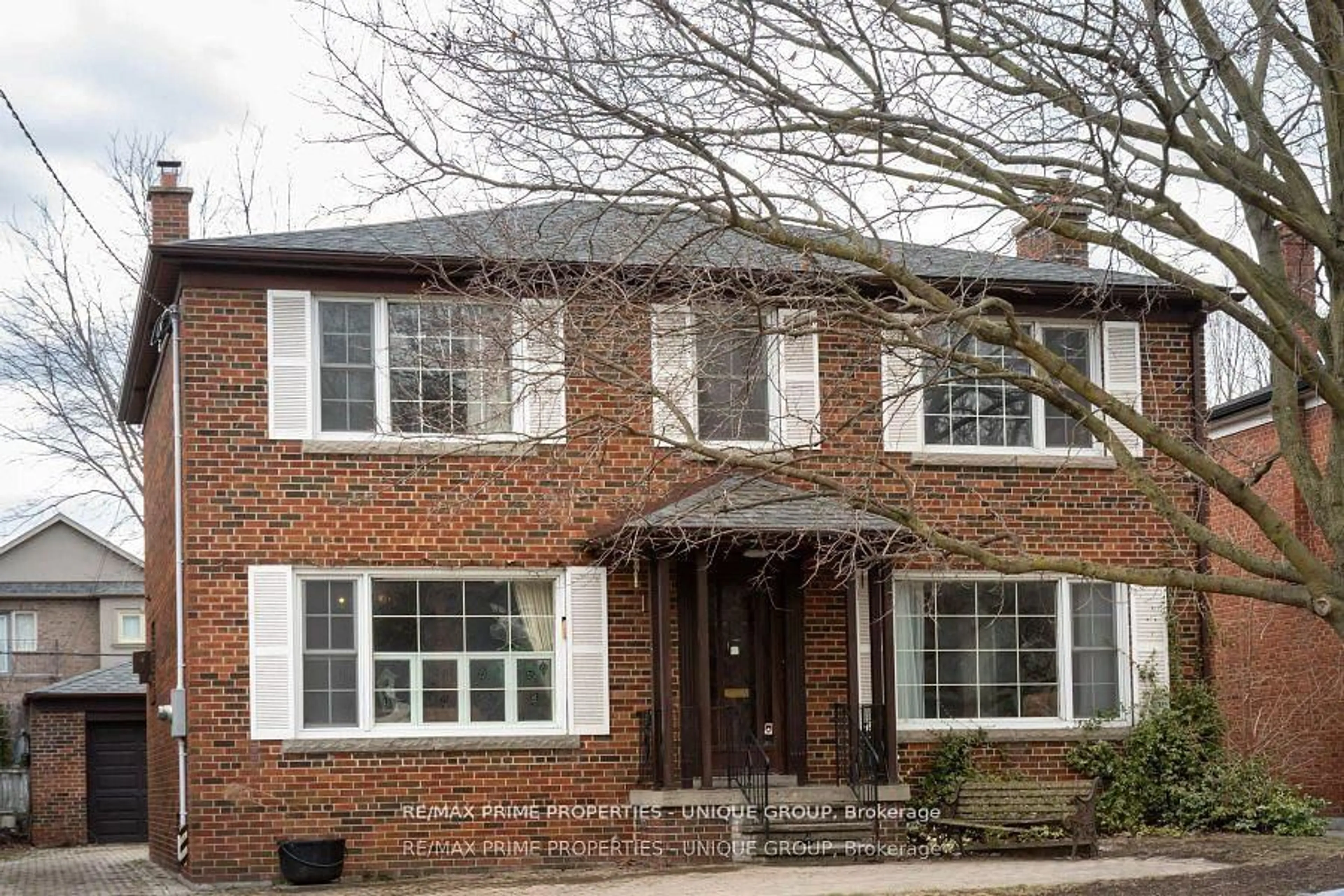 Home with brick exterior material, street for 173 Ridley Blvd, Toronto Ontario M5M 3M4
