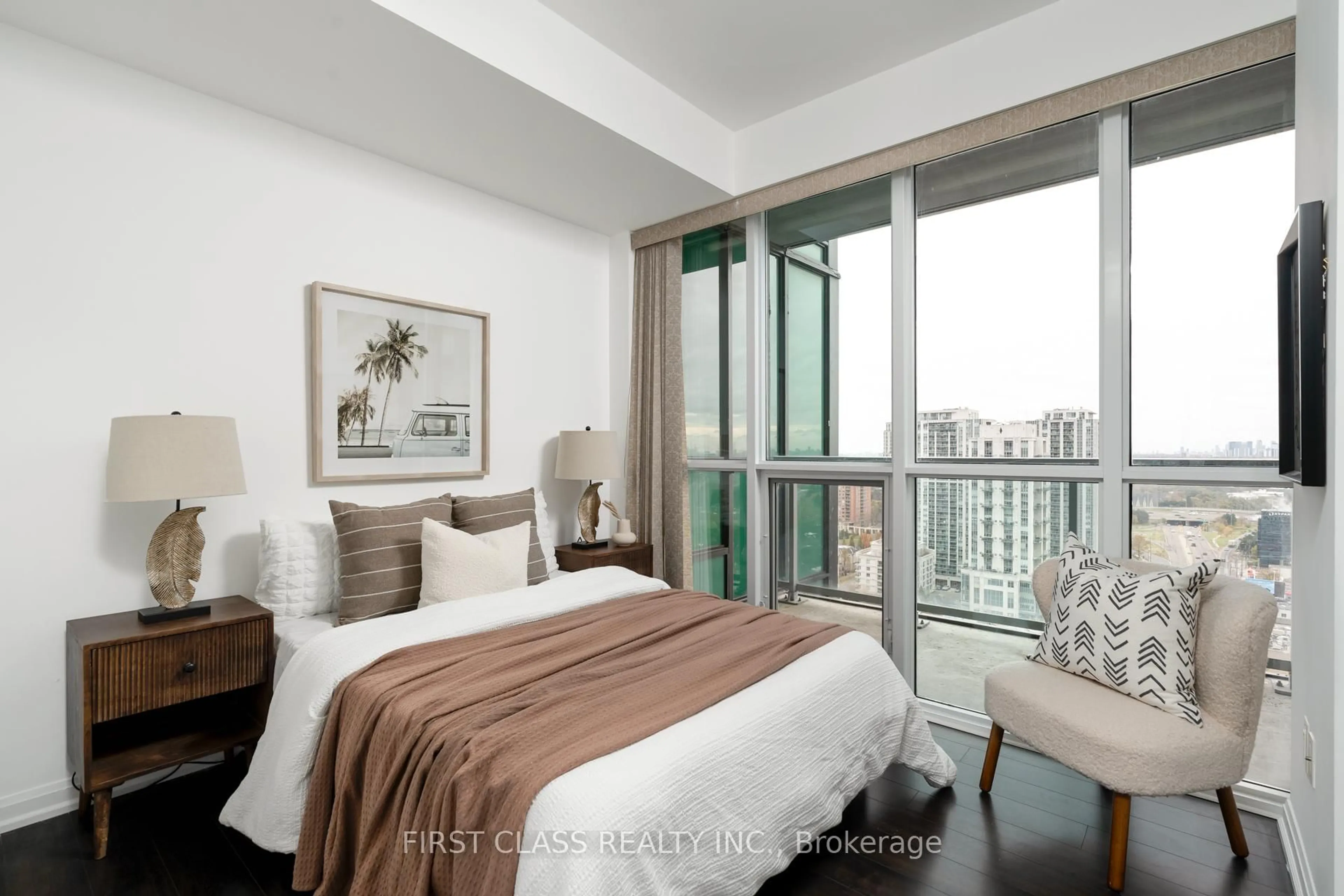 Bedroom with bed, unknown for 9 Bogert Ave #2003, Toronto Ontario M2N 0H3