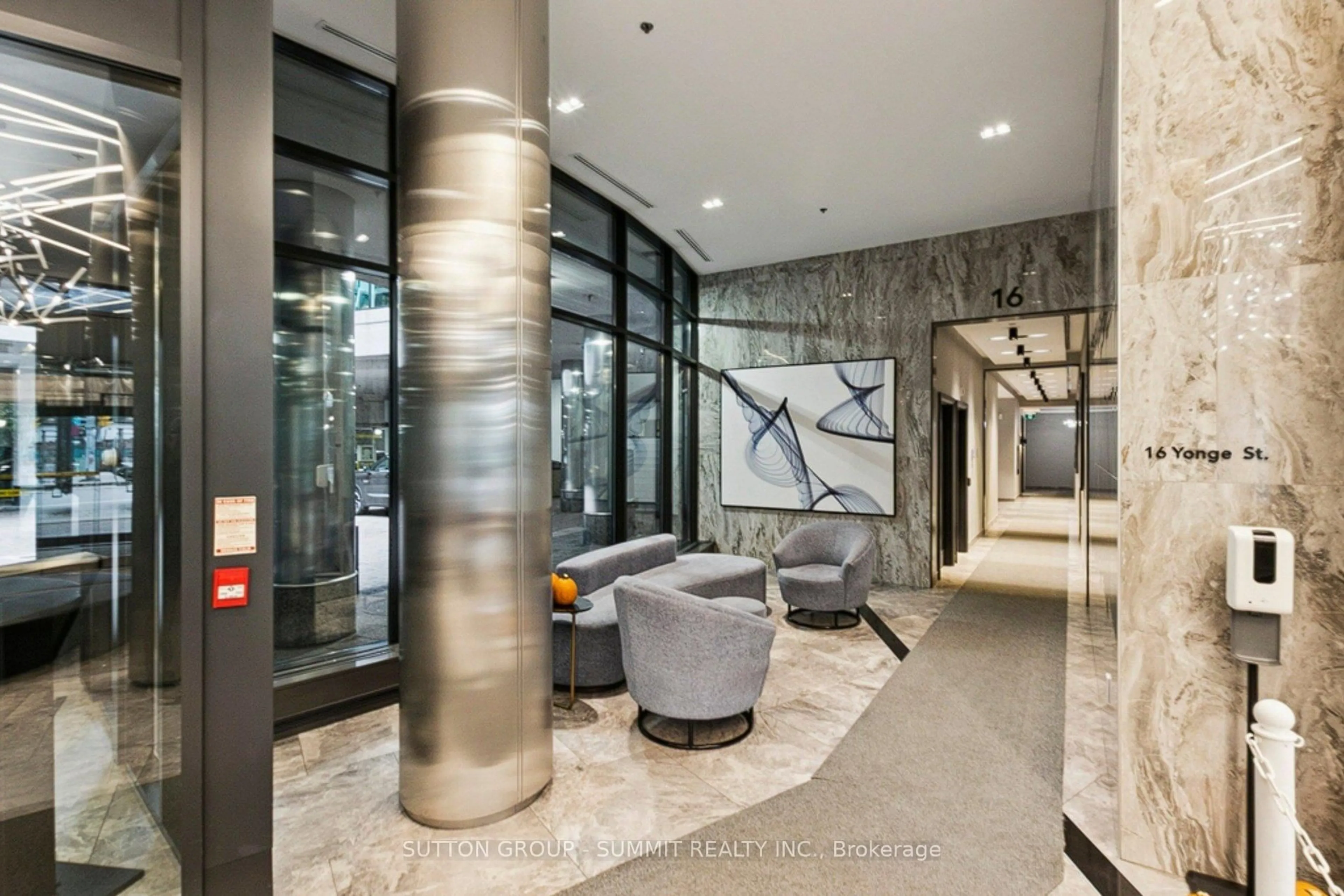 Lobby for 16 Yonge St #3904, Toronto Ontario M5E 2A1