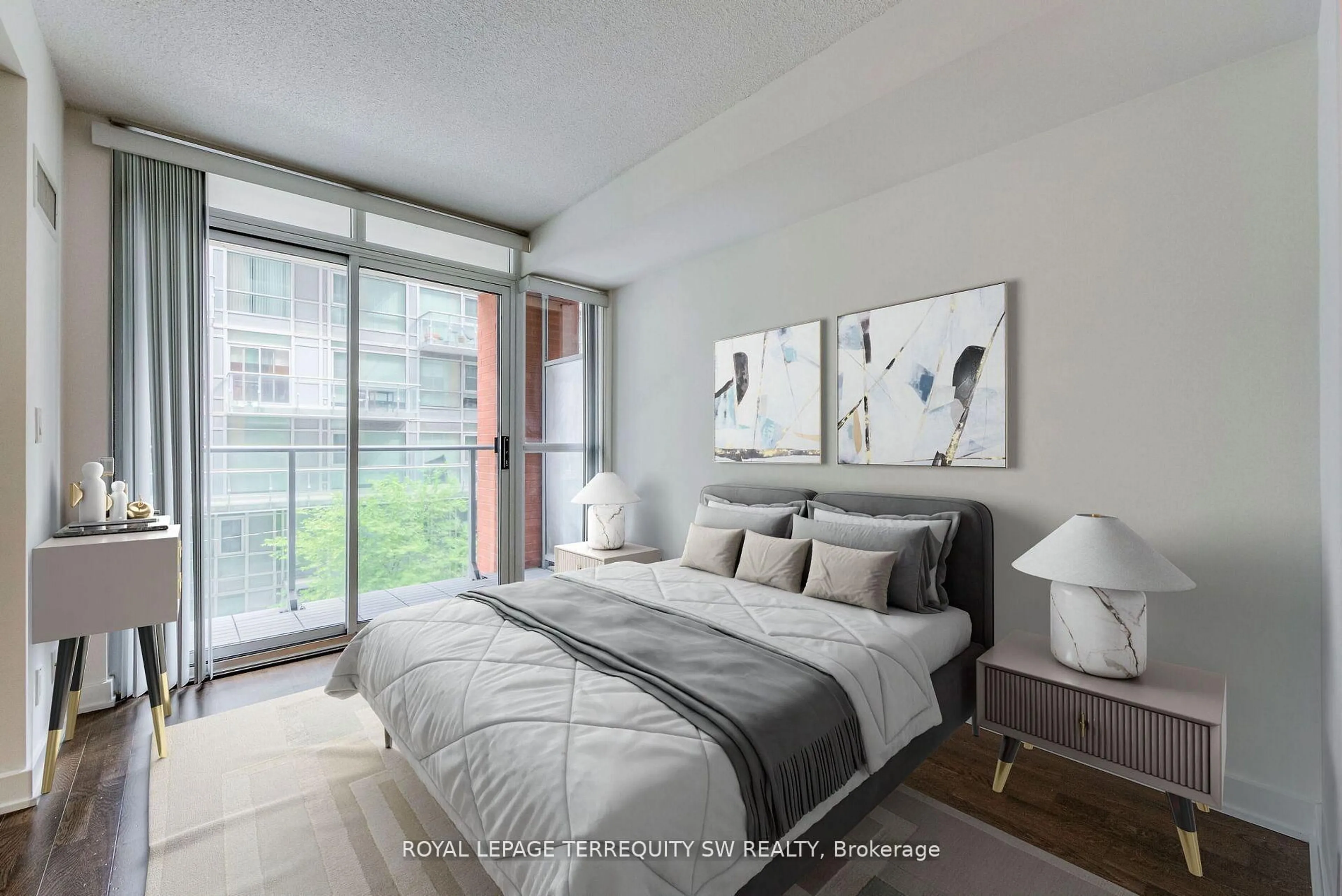 Bedroom with bed, unknown for 21 Nelson St #314, Toronto Ontario M5V 3H9