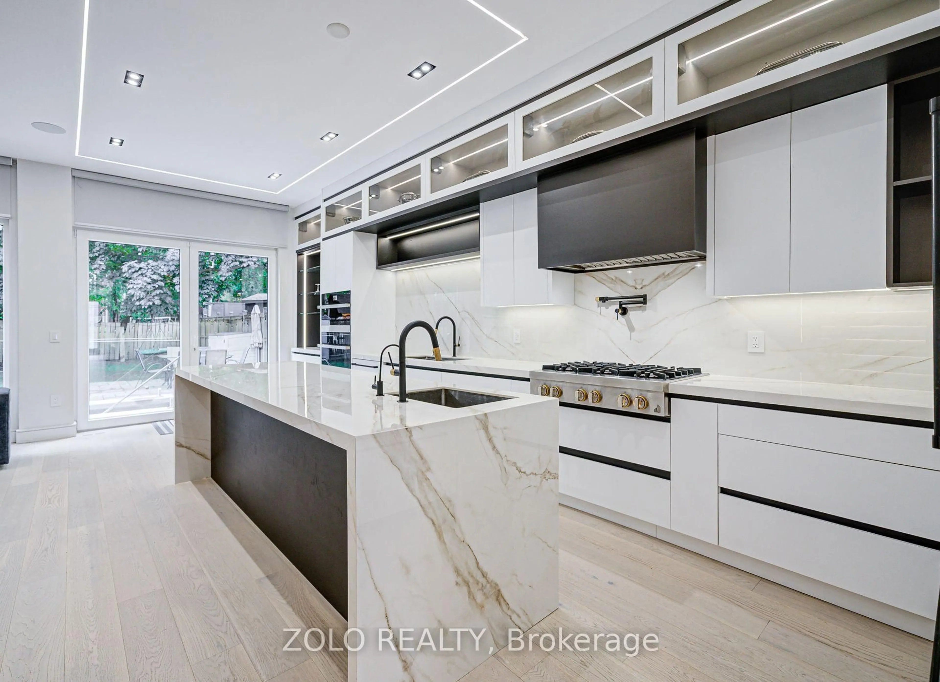 Contemporary kitchen, ceramic/tile floor for 151 Dewbourne Ave, Toronto Ontario M6C 1Z1