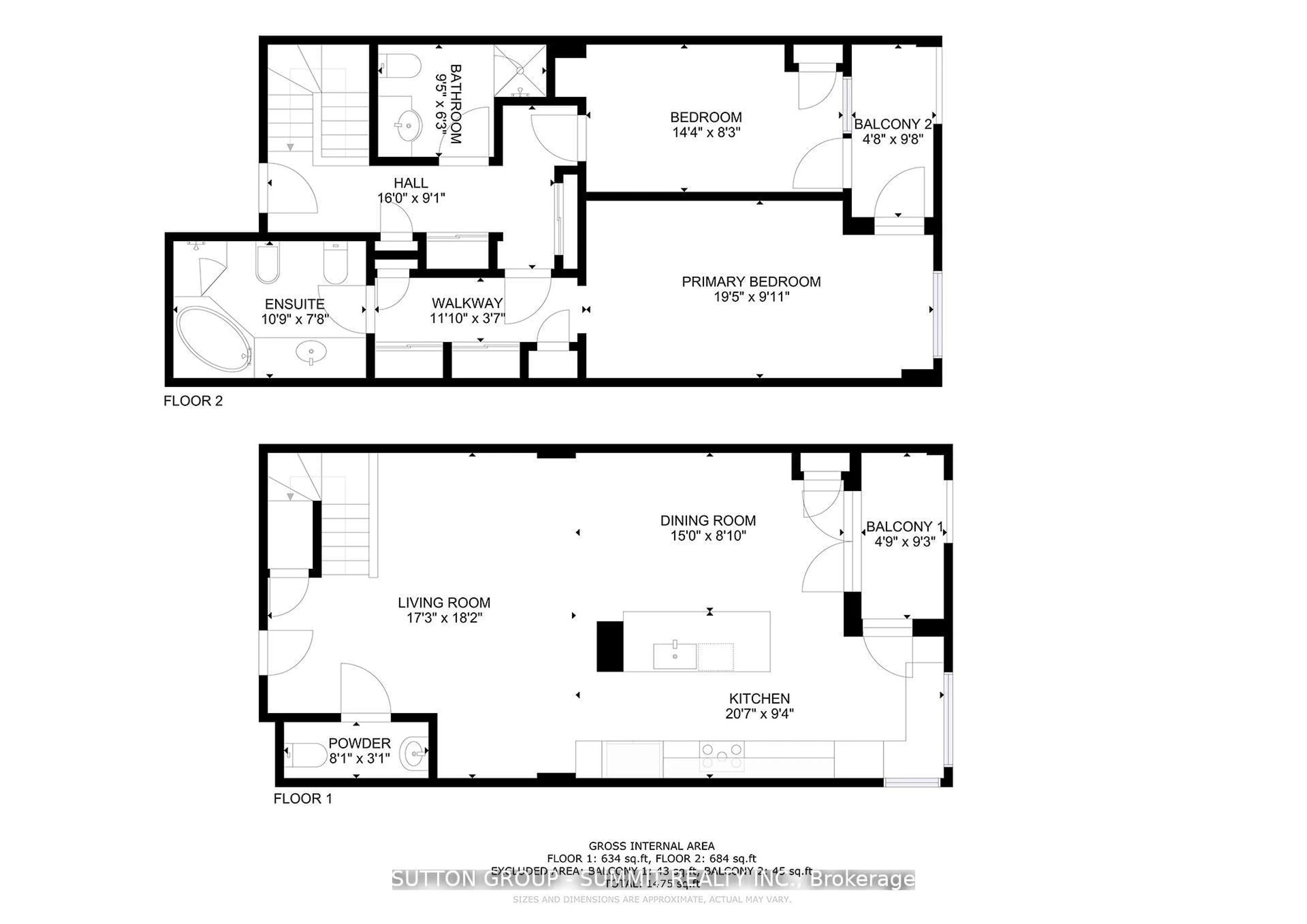Floor plan for 102 Bloor St #Ph07, Toronto Ontario M5S 1M8