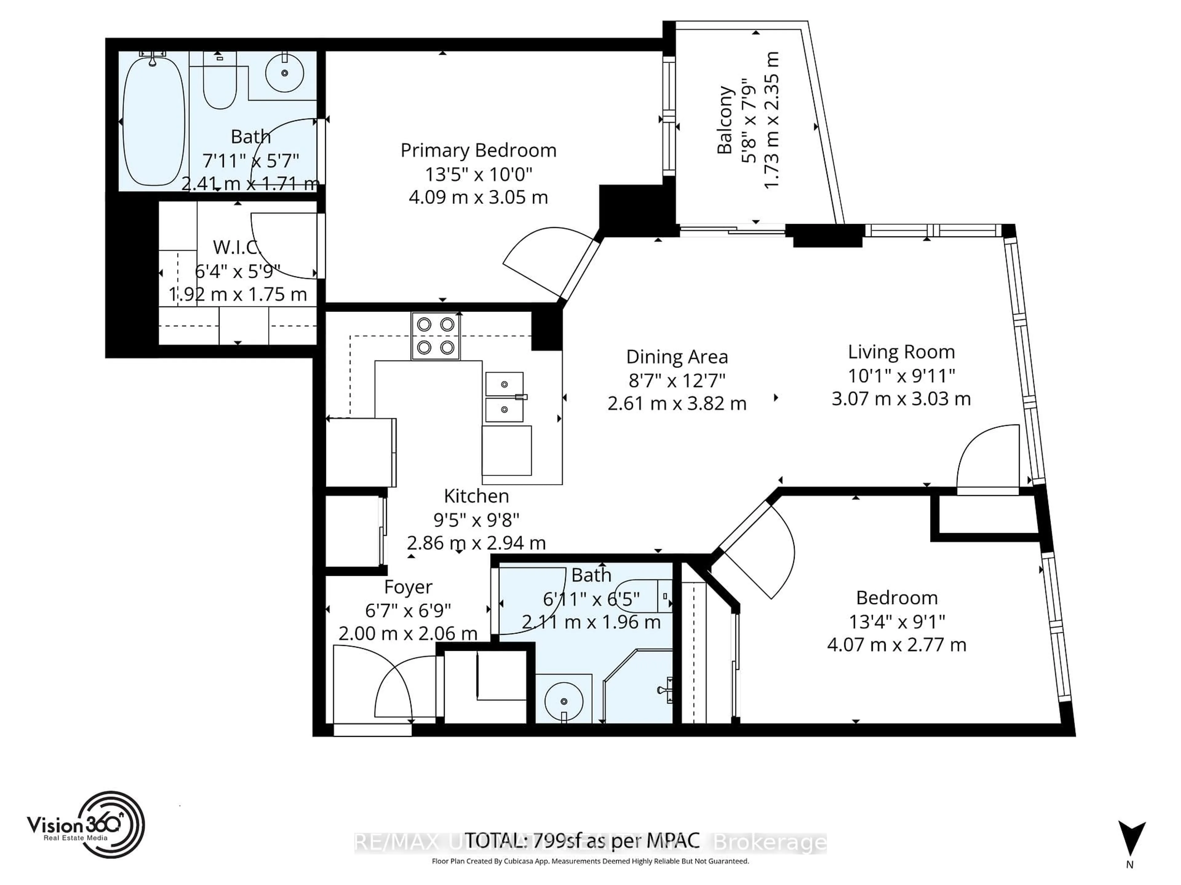 Floor plan for 16 Yonge St #2801, Toronto Ontario M5E 2A1