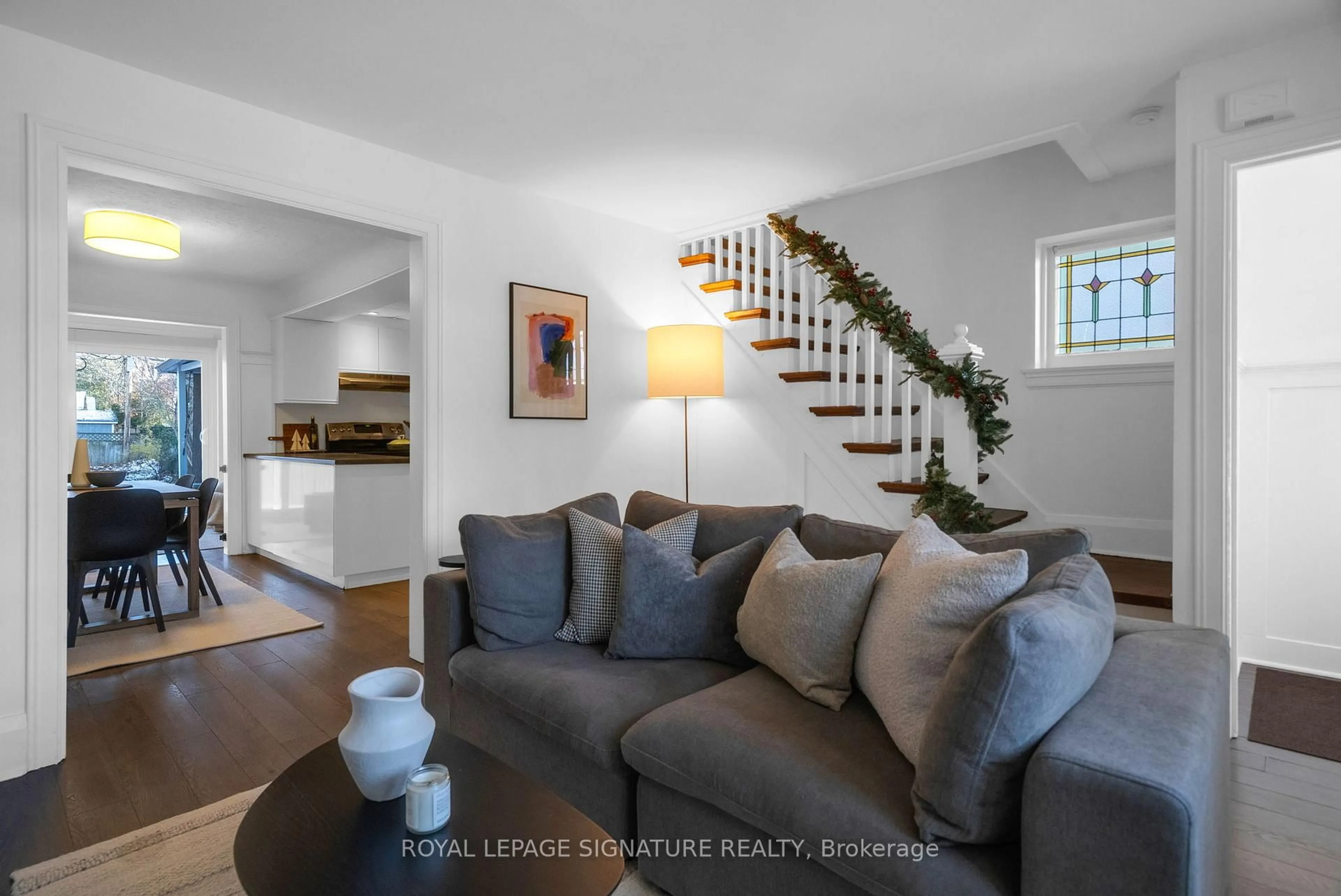 Living room with furniture, unknown for 303 Forman Ave, Toronto Ontario M4S 2S6