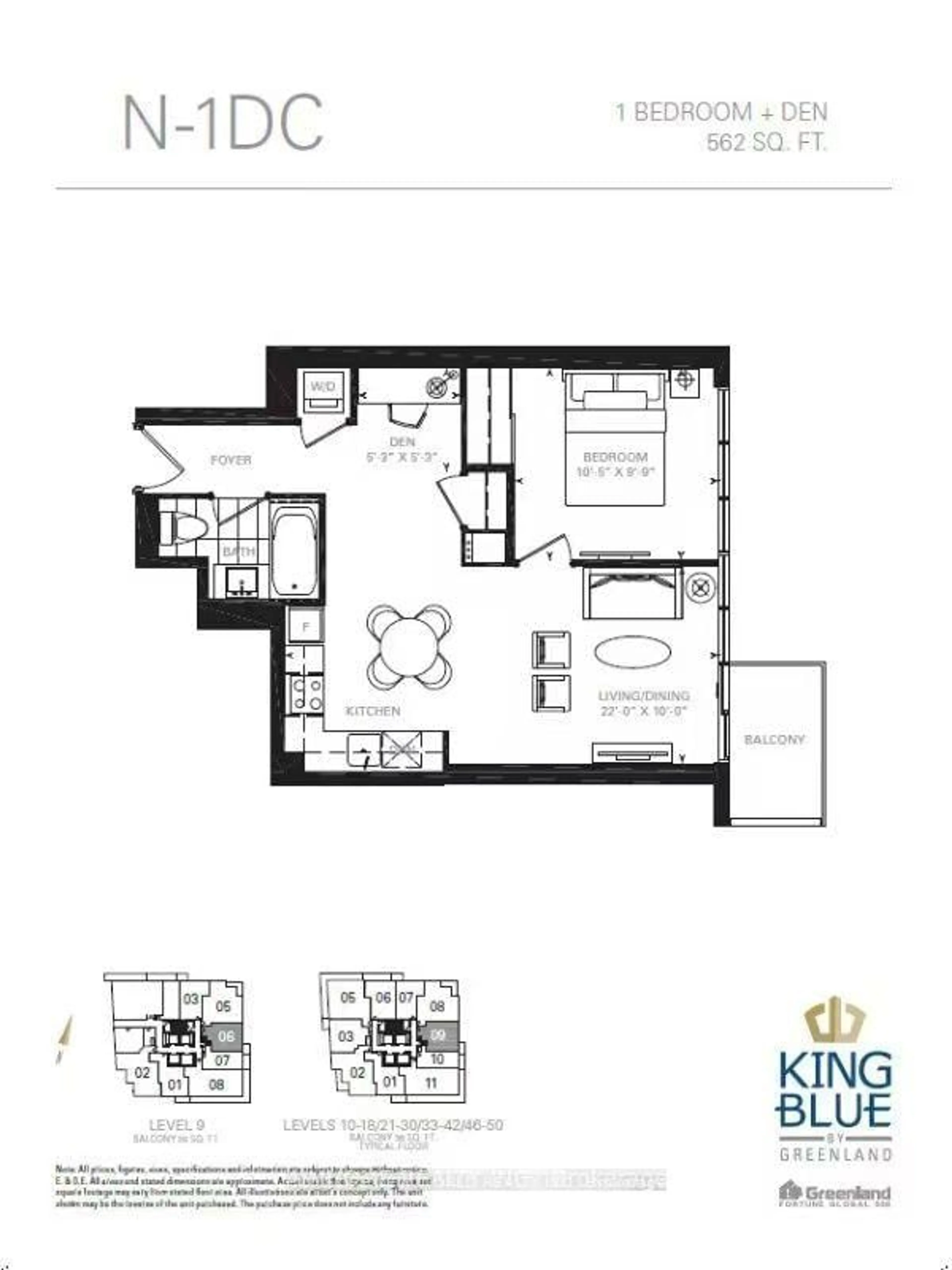 Floor plan for 125 Blue Jays Way #1009, Toronto Ontario M5V 0N5