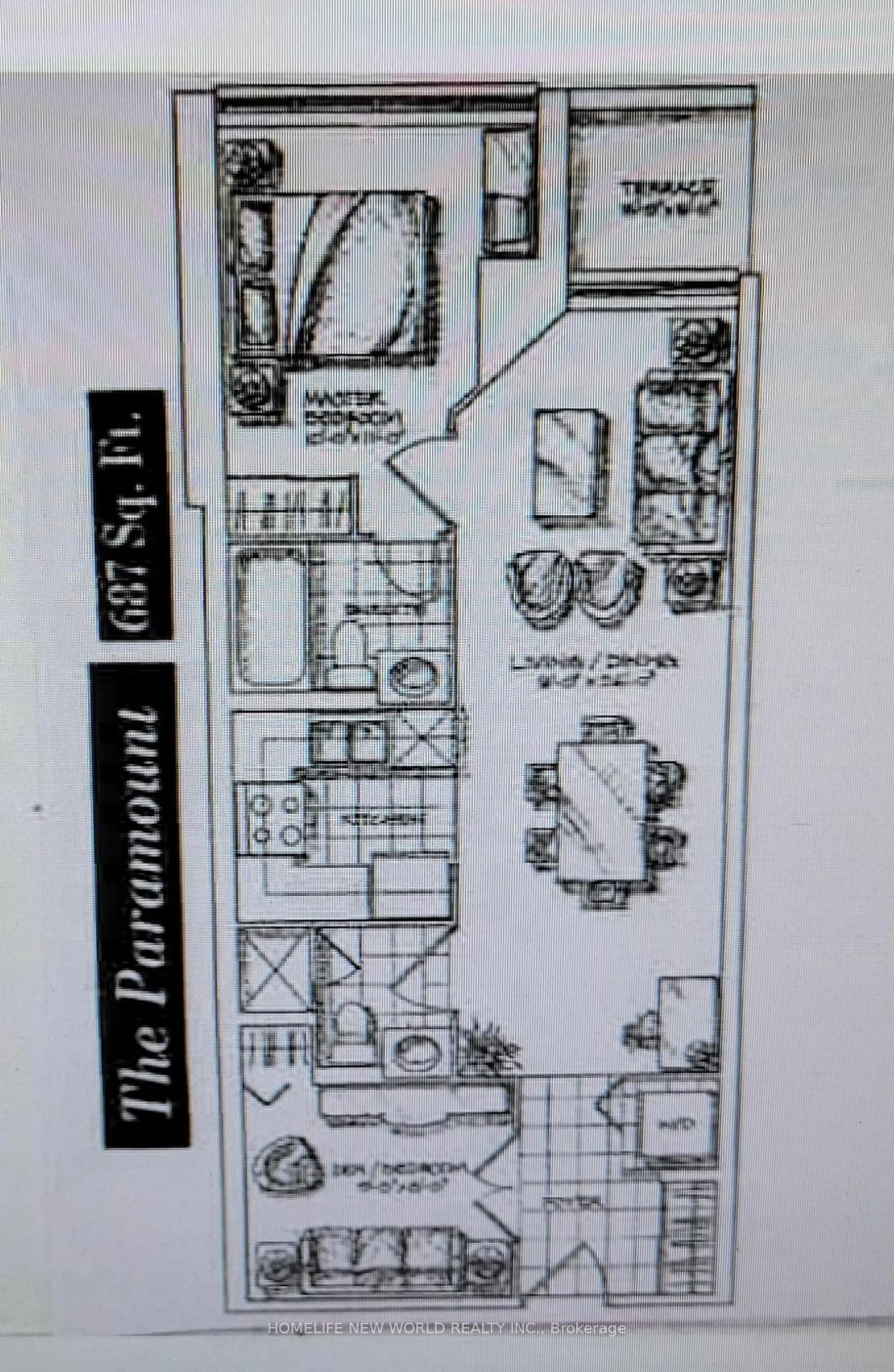 Floor plan for 3 Rean Dr #1605, Toronto Ontario M2K 3C2