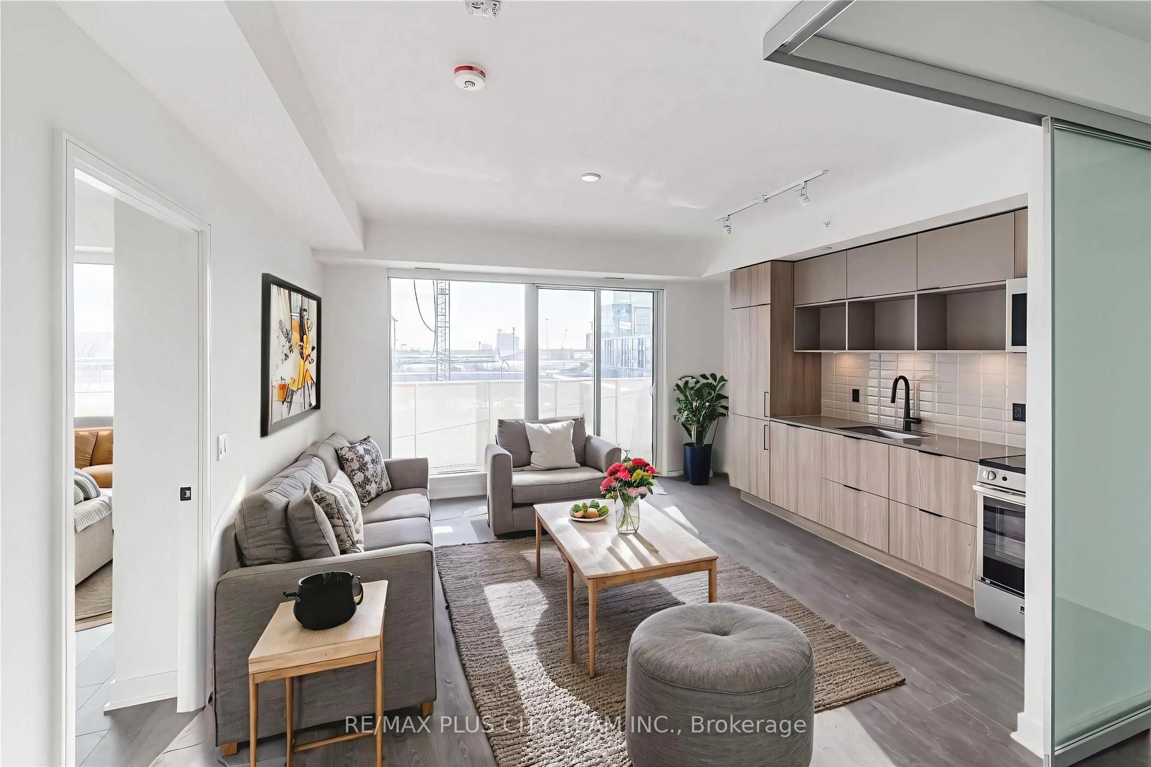 Living room with furniture, unknown for 60 Tannery Rd #405, Toronto Ontario M5A 0S8