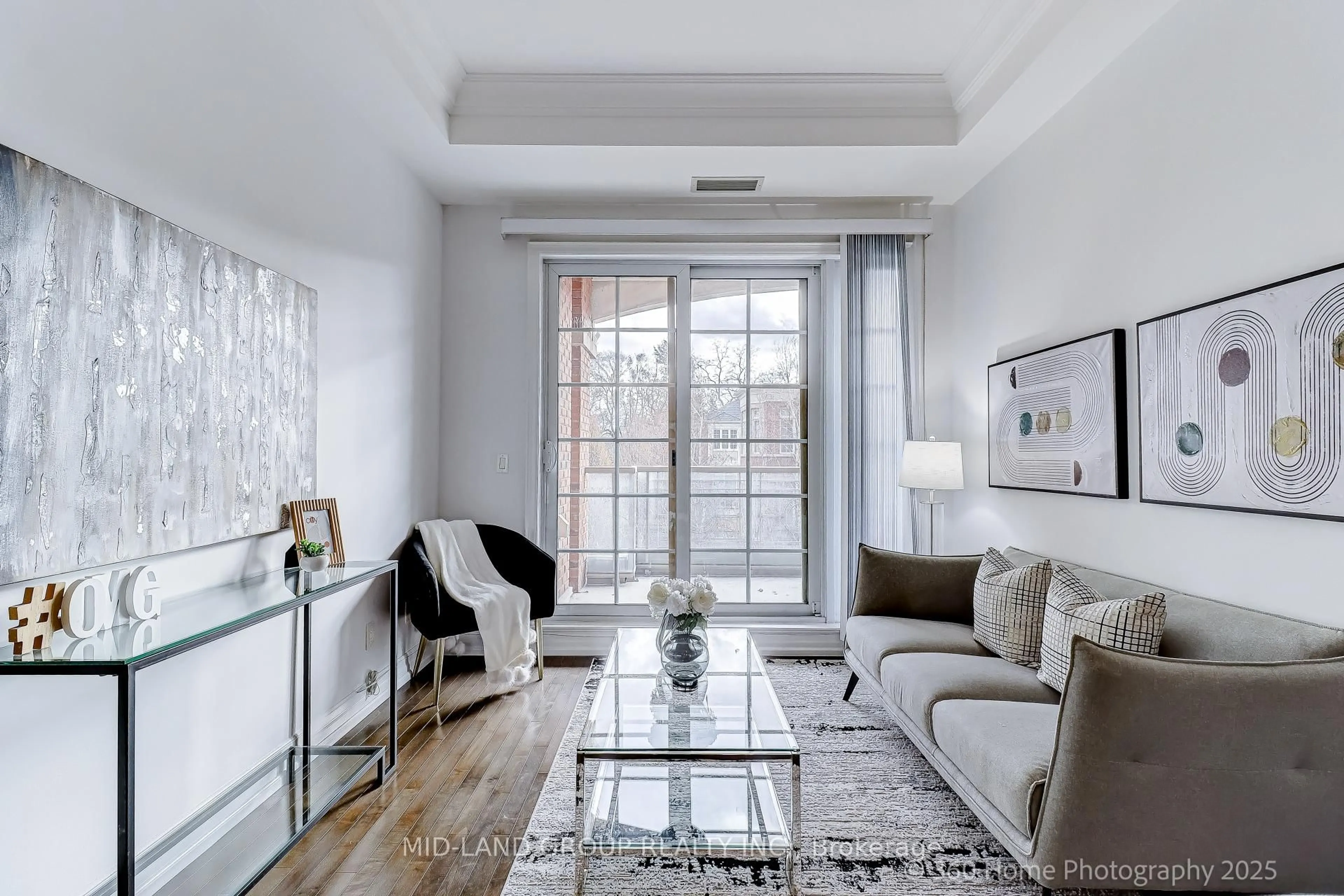 Living room with furniture, unknown for 20 Burkebrook Pl #316, Toronto Ontario M4G 0A1