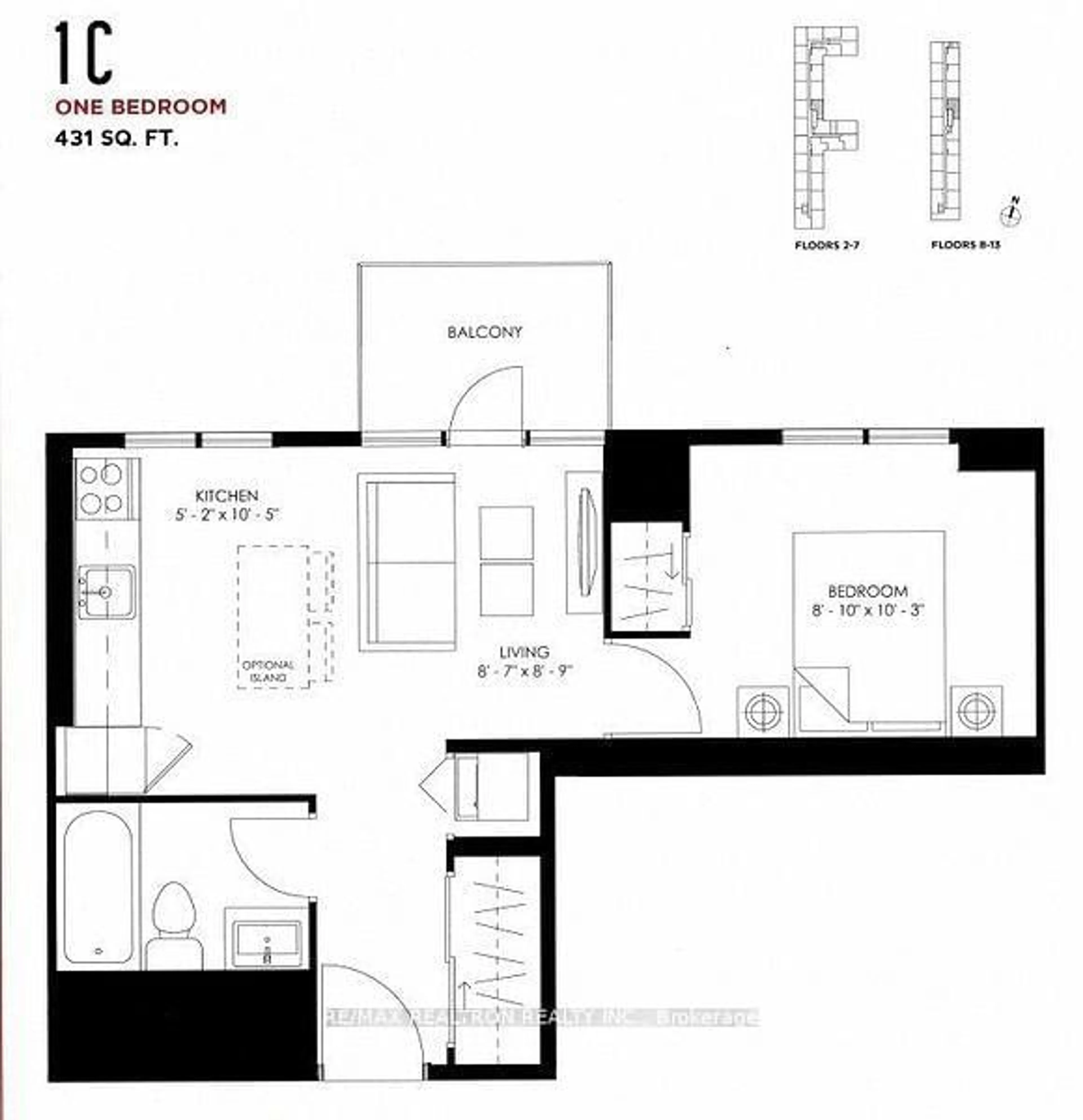 Floor plan for 38 Monte Kwinter Crt #1119, Toronto Ontario M3H 0E2