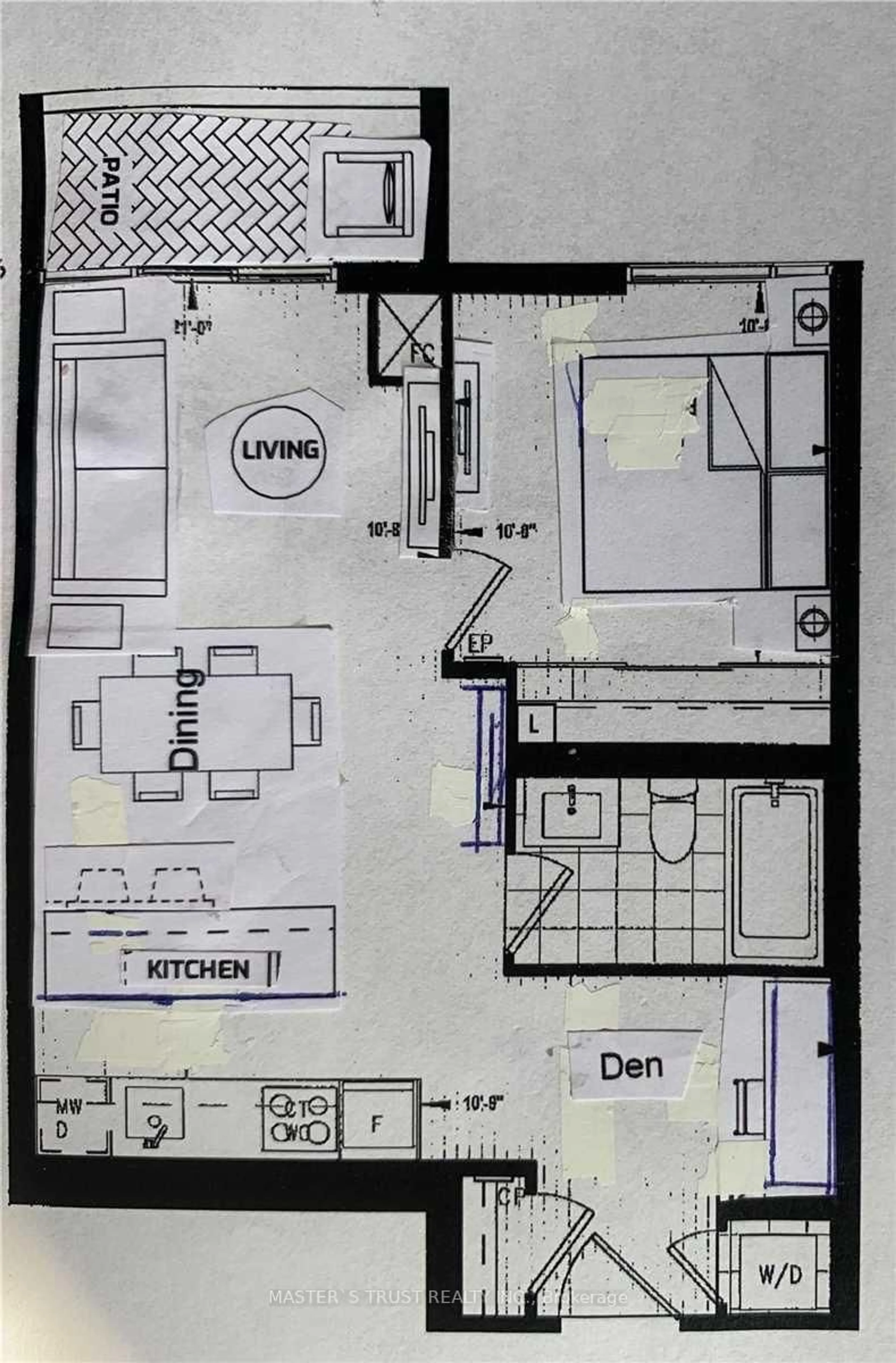 Floor plan for 80 vanauley St #1201, Toronto Ontario M5T 0C9