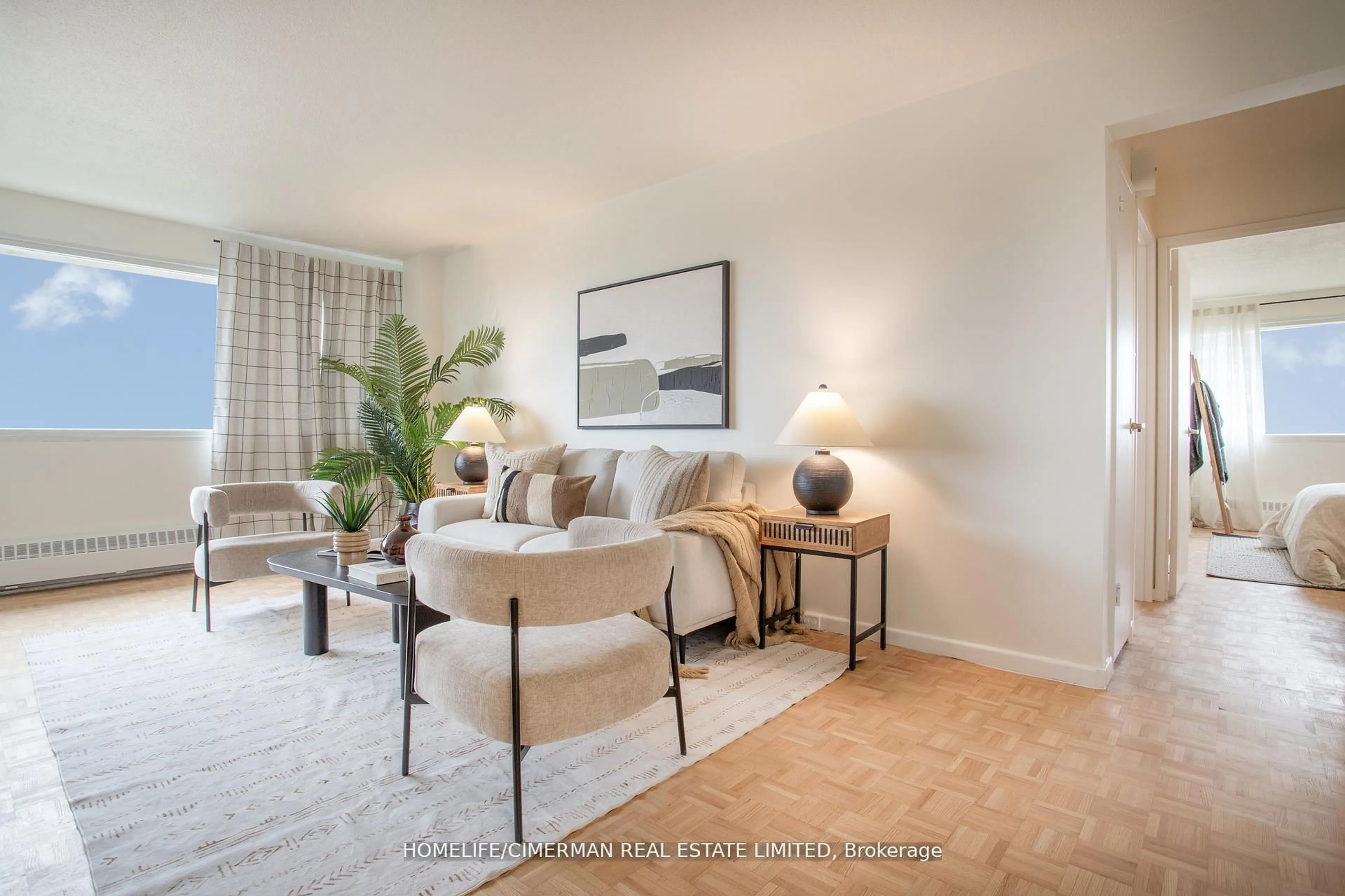 Living room with furniture, unknown for 715 Don Mills Rd #1702, Toronto Ontario M3C 1S5