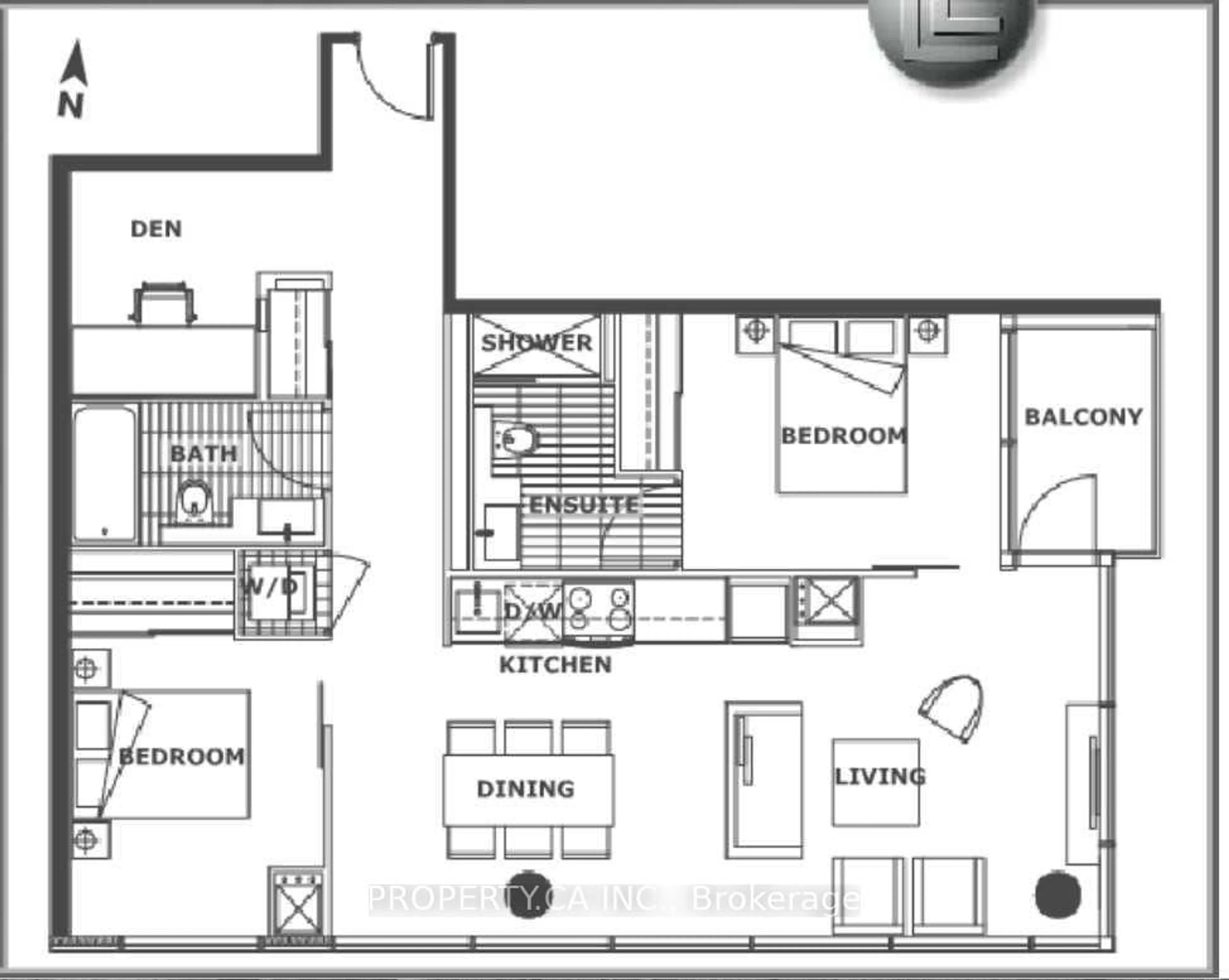 Floor plan for 25 Telegram Mews #3606, Toronto Ontario M5V 3Z1