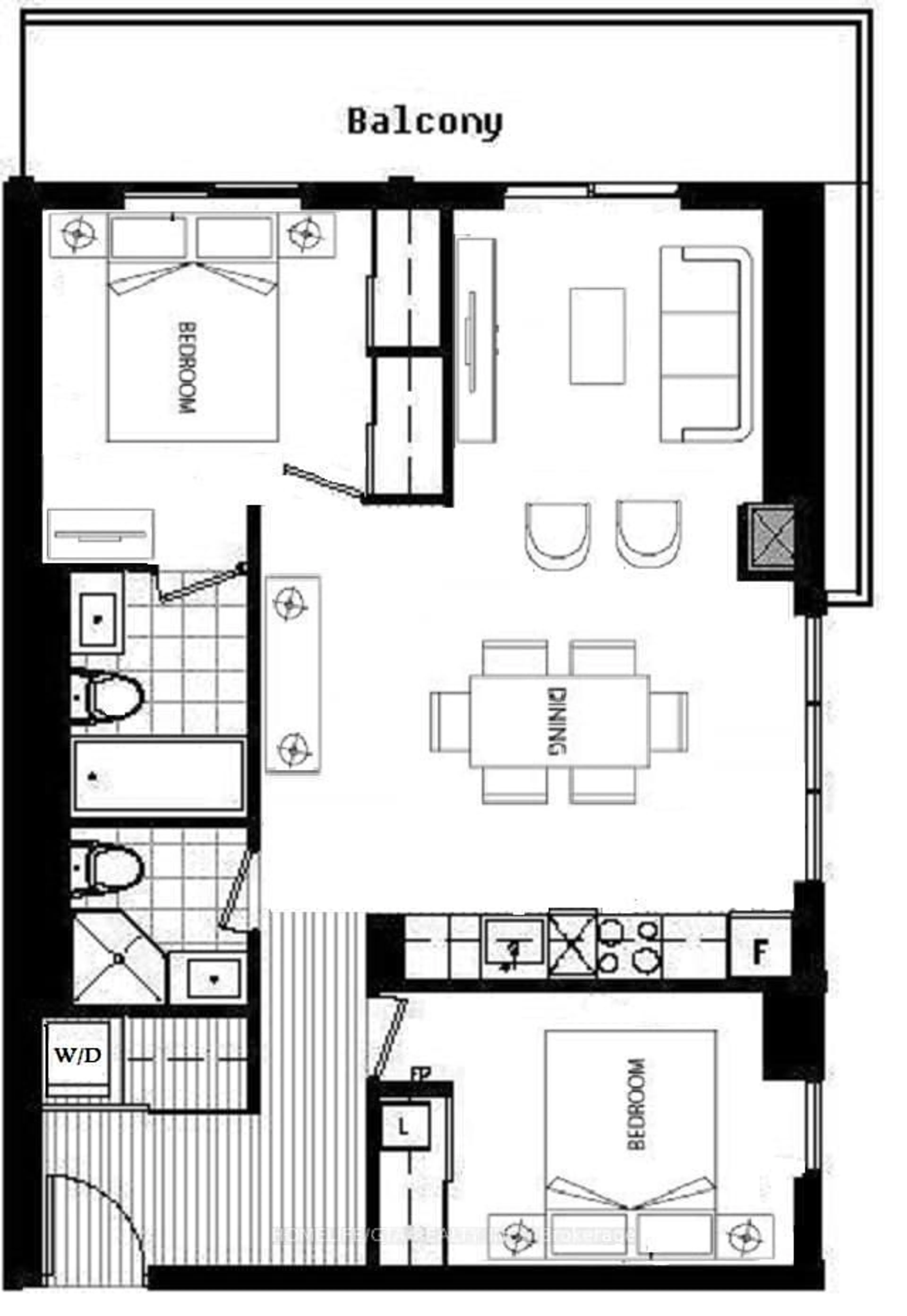 Floor plan for 300 Front St #3604, Toronto Ontario M5V 0E9