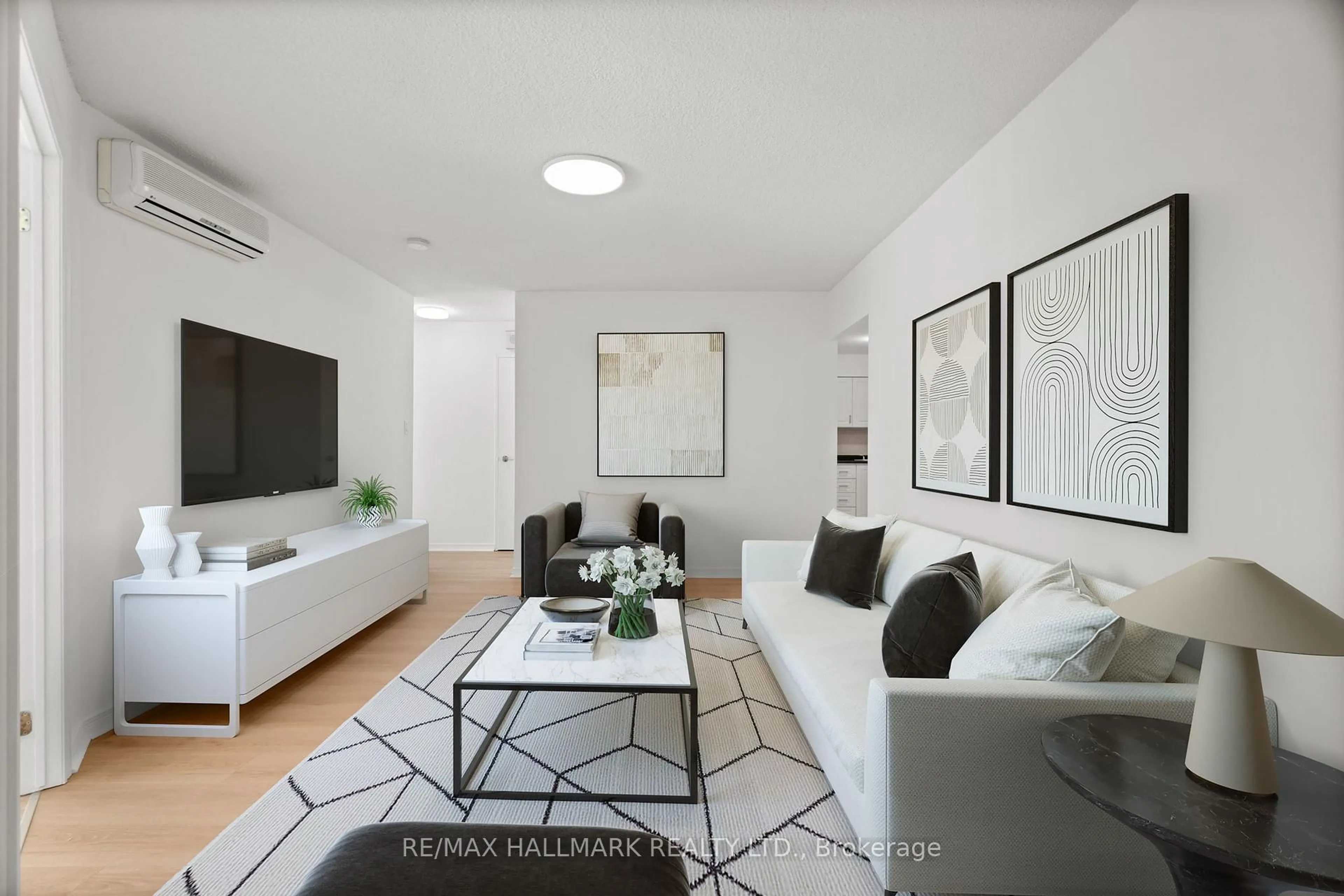 Living room with furniture, unknown for 3300 Don Mills Rd #1805, Toronto Ontario M2J 4X7