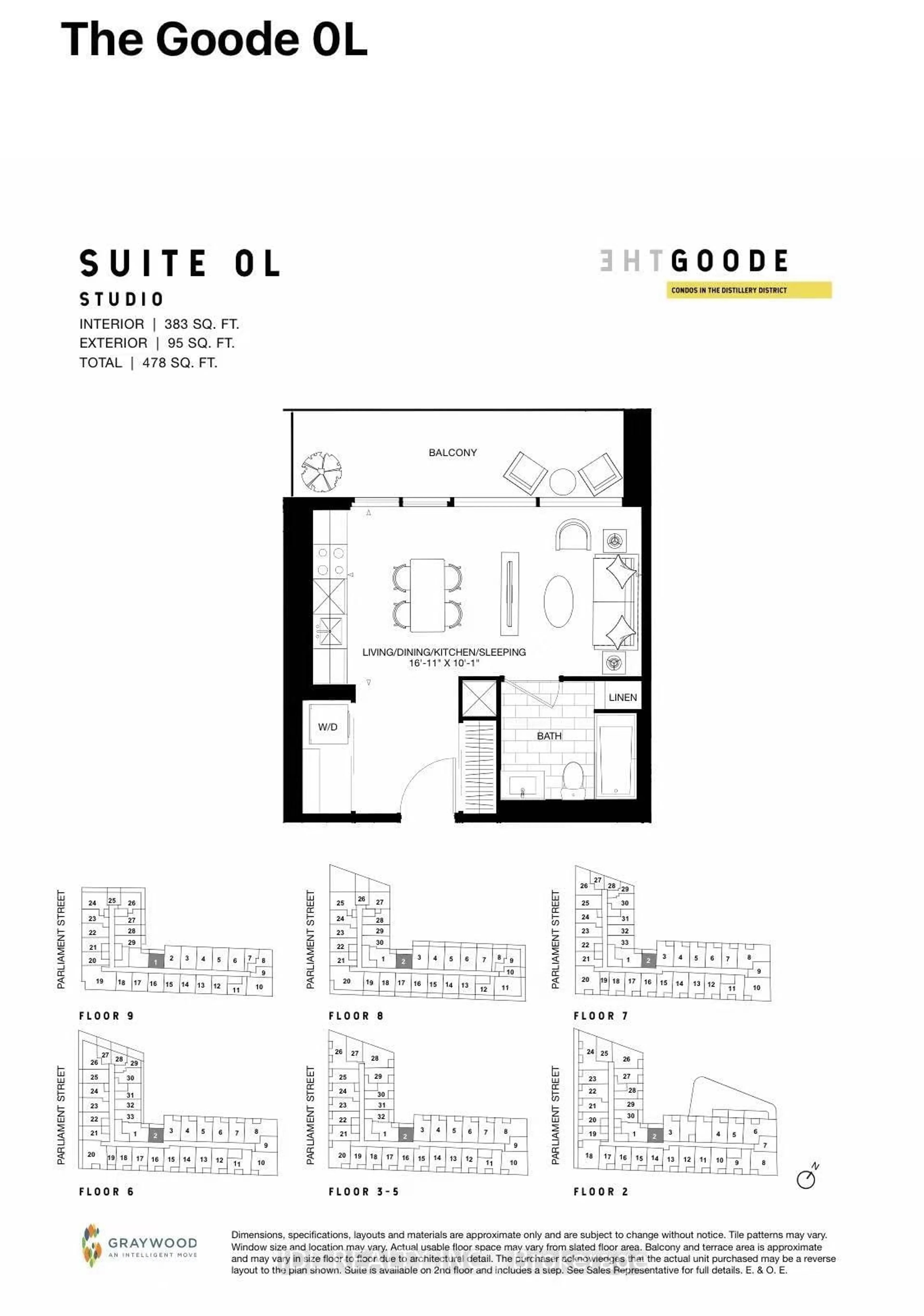 Floor plan for 33 Parliament St #602, Toronto Ontario M5A 2Y2