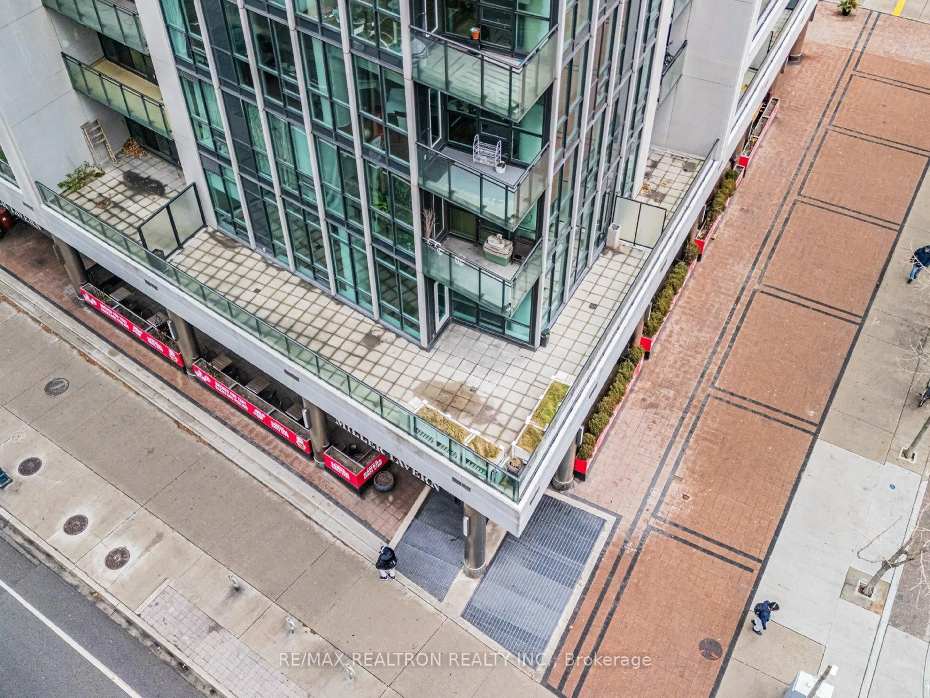 A pic from outside/outdoor area/front of a property/back of a property/a pic from drone, city buildings view from balcony for 33 Bay St #217, Toronto Ontario M5J 2Z3