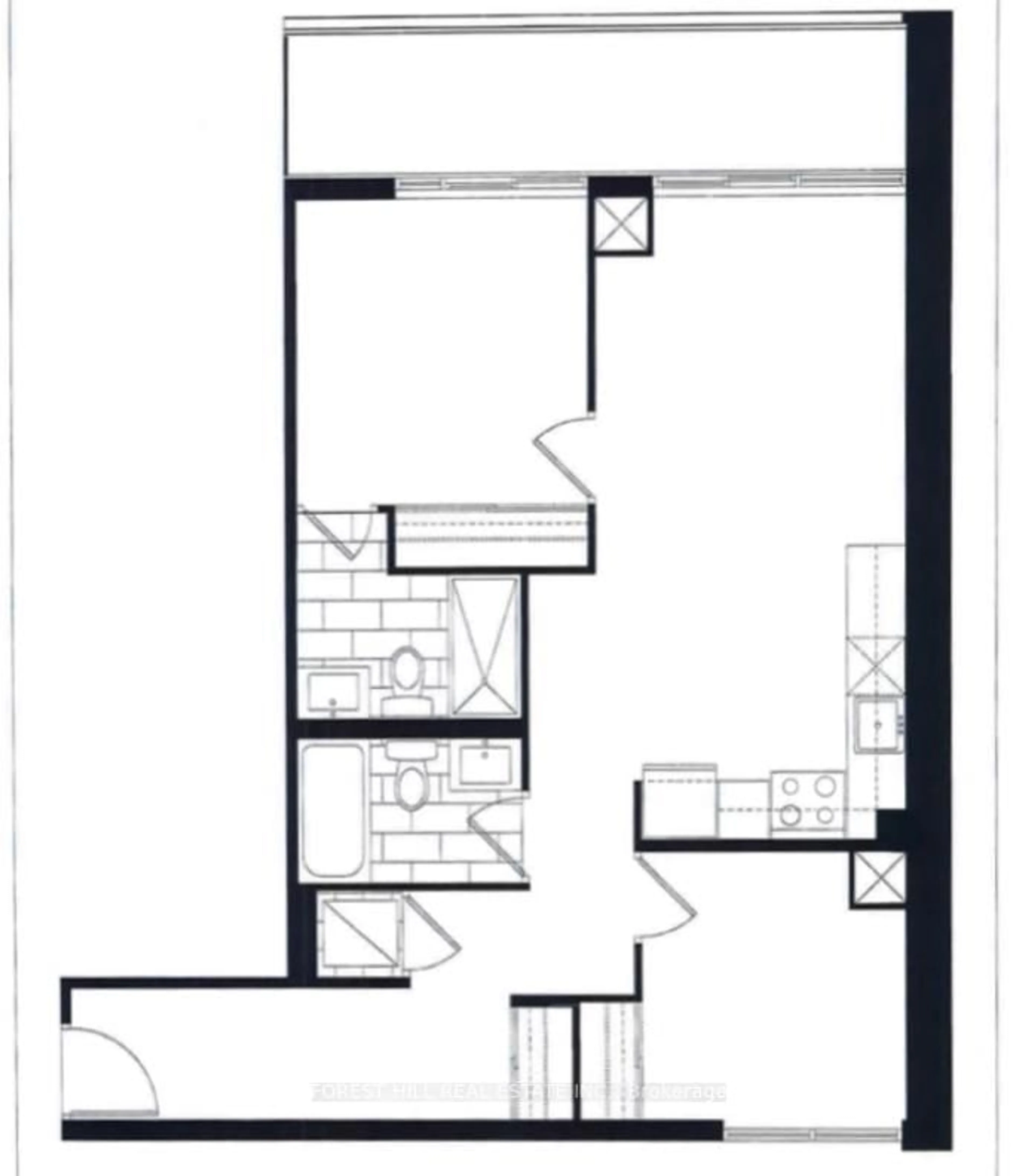 Floor plan for 1603 Eglinton Ave #319, Toronto Ontario M6E 0A1