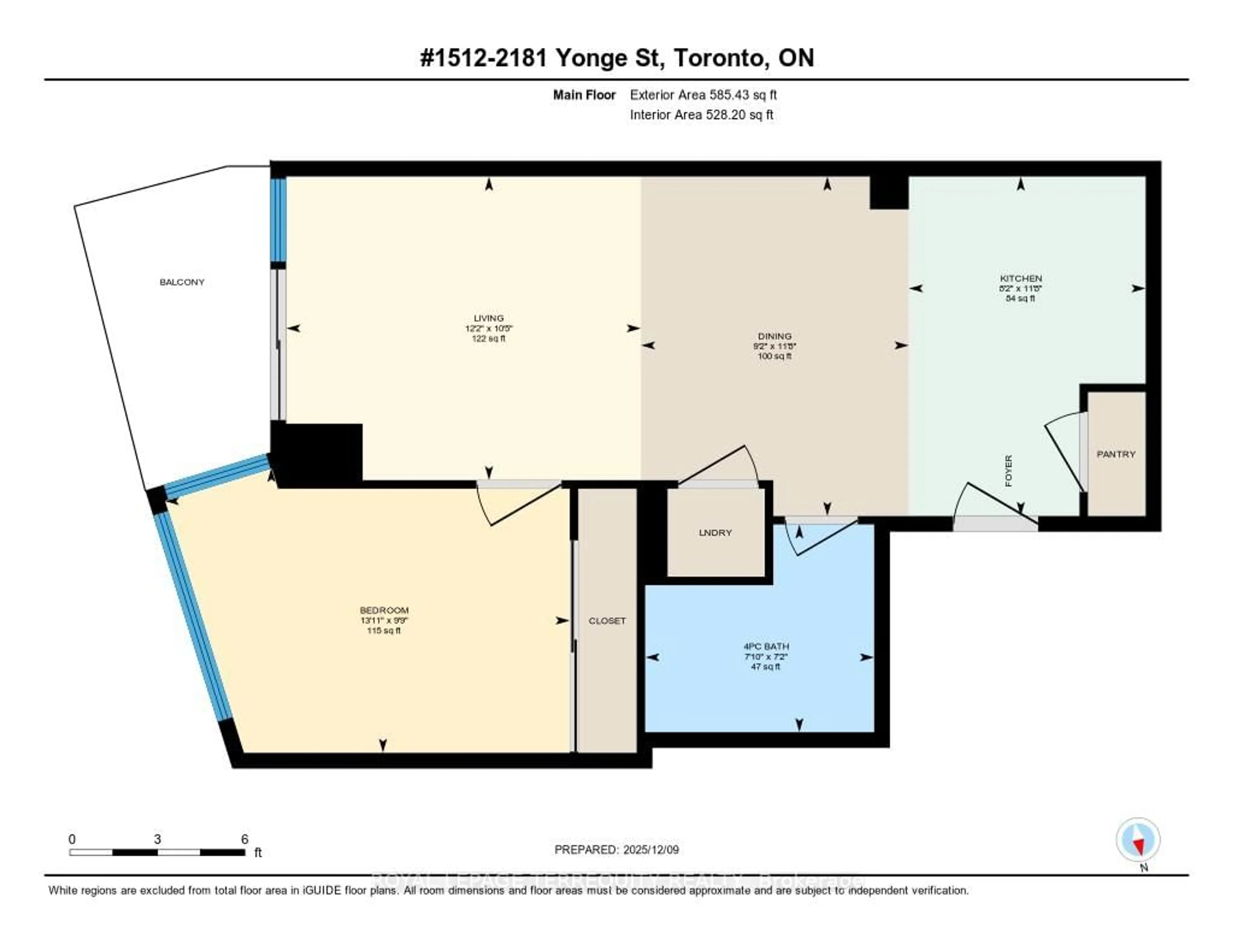 Floor plan for 2181 Yonge St #1512, Toronto Ontario M4S 3H7