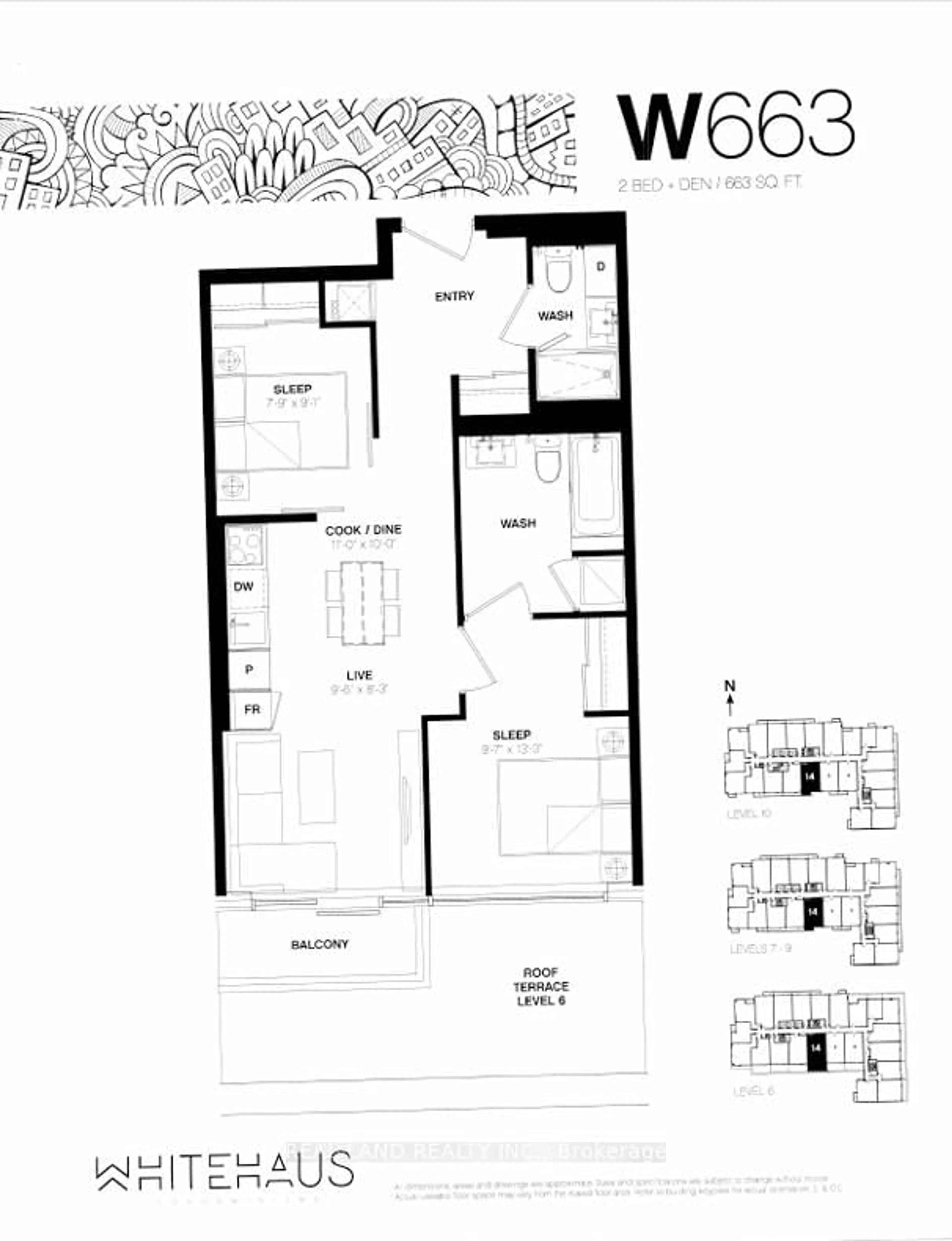 Floor plan for 33 Helendale Ave #814, Toronto Ontario M4R 0A4